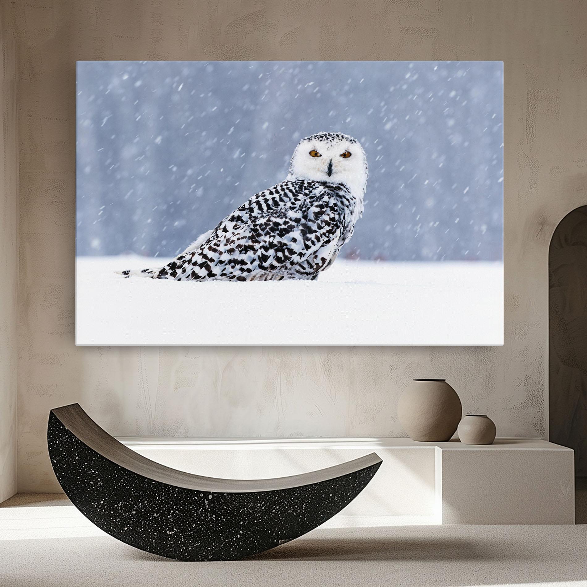 Tablou Canvas Snow Owl mockup 8