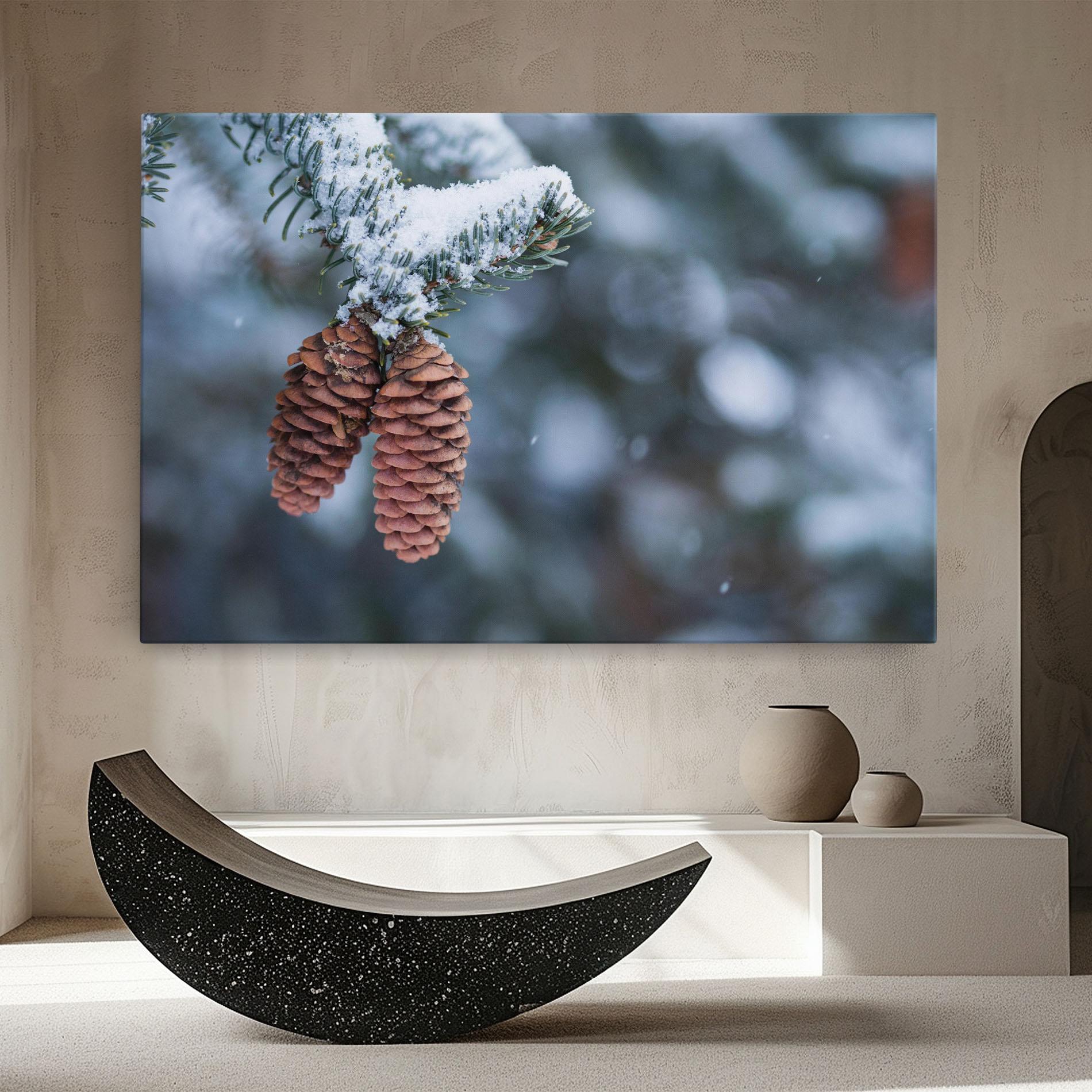 Tablou Canvas Winter Cones mockup 8