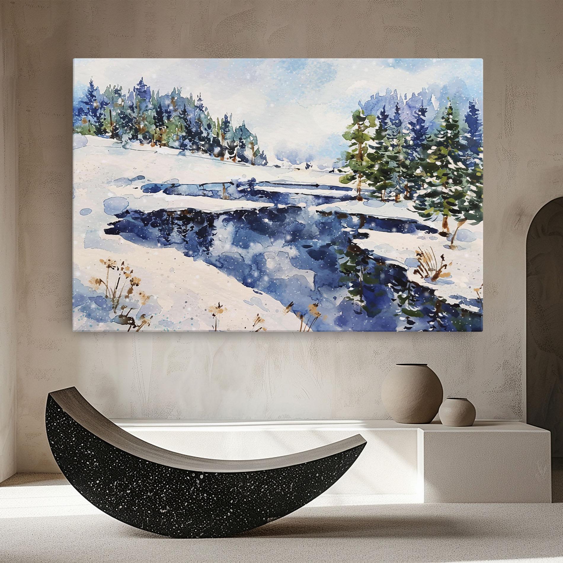 Tablou Canvas Winter Painting mockup 8