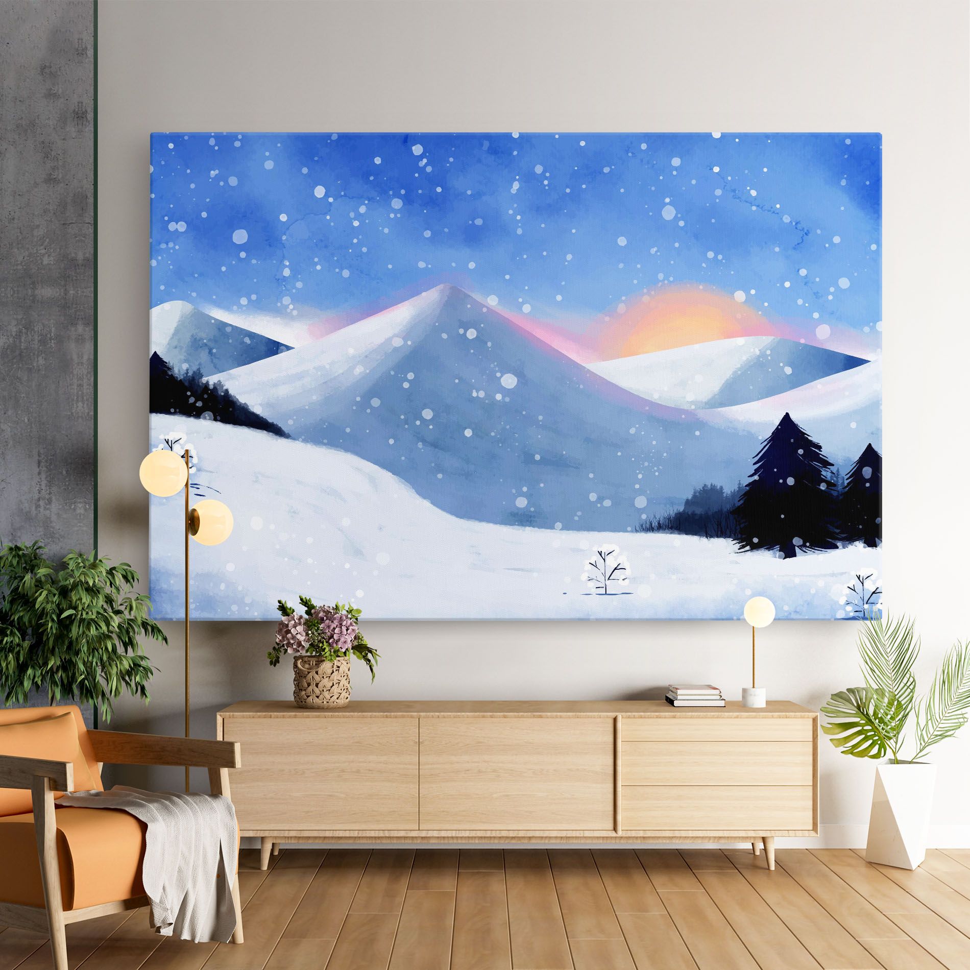 Mountain Snow Art mockup 9