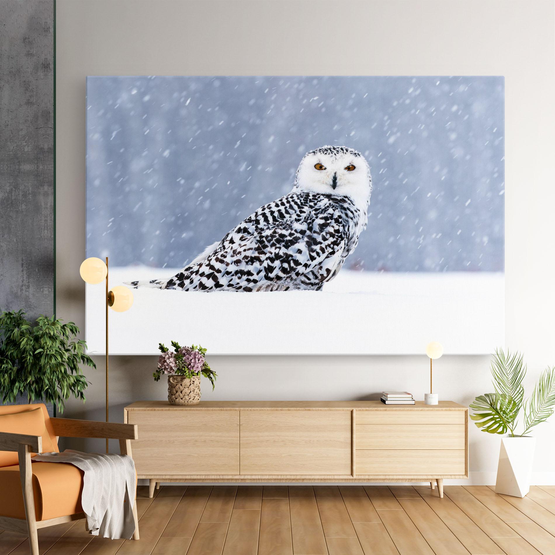 Tablou Canvas Snow Owl mockup 9
