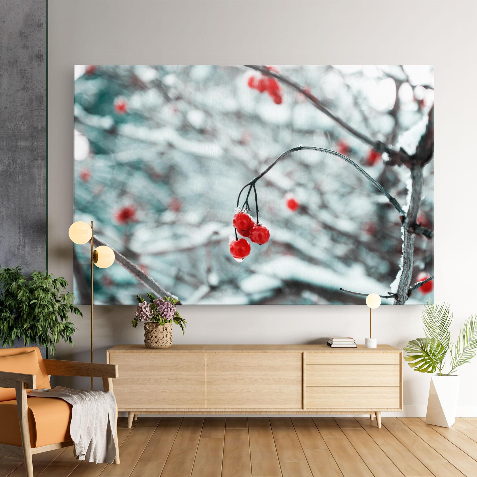 Tablou Canvas Snow Red Fruits mockup 9