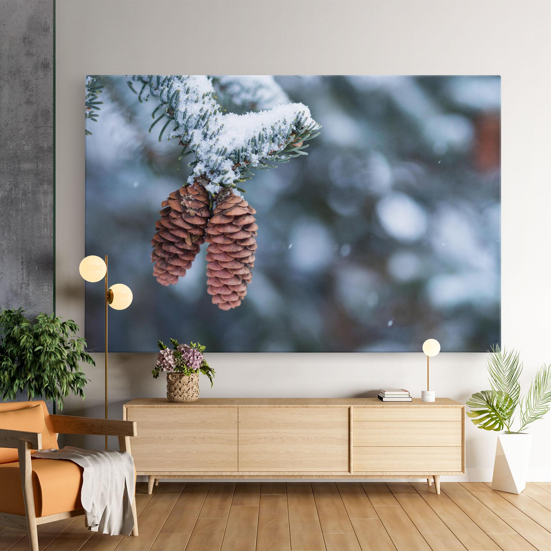 Tablou Canvas Winter Cones mockup 9