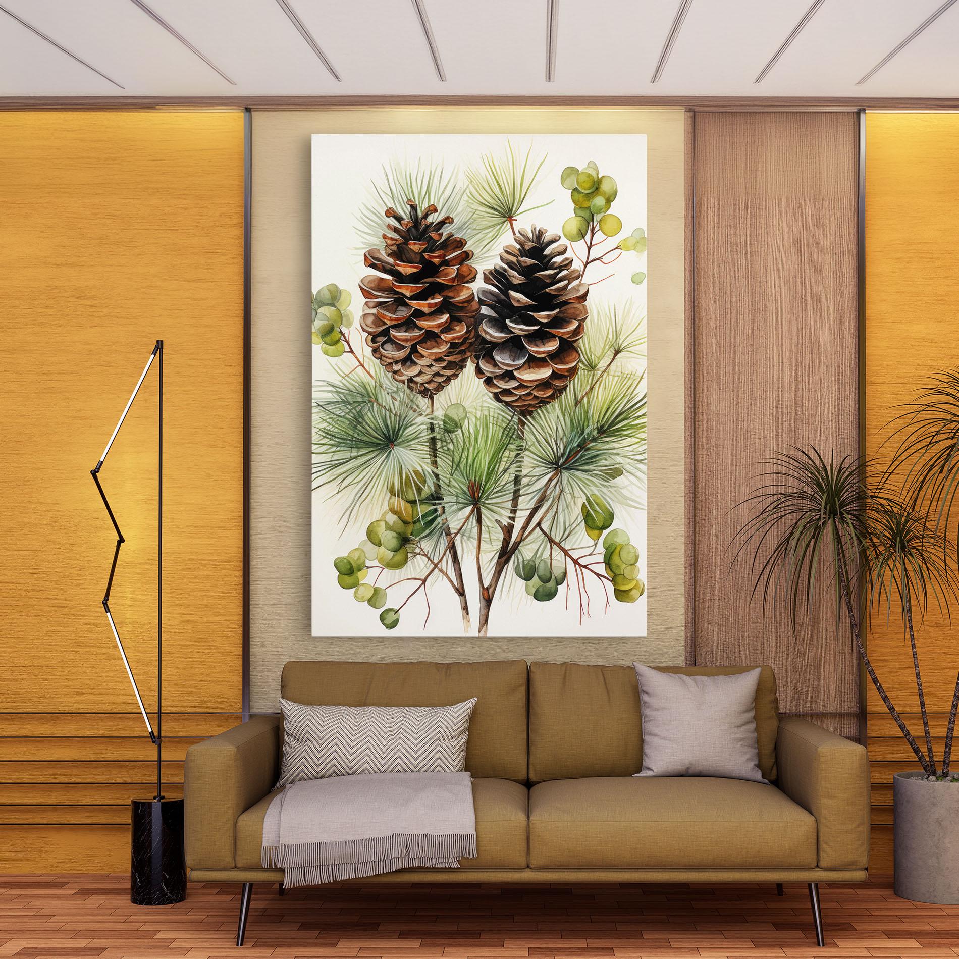 Tablou Canvas Brown Cones mockup 9