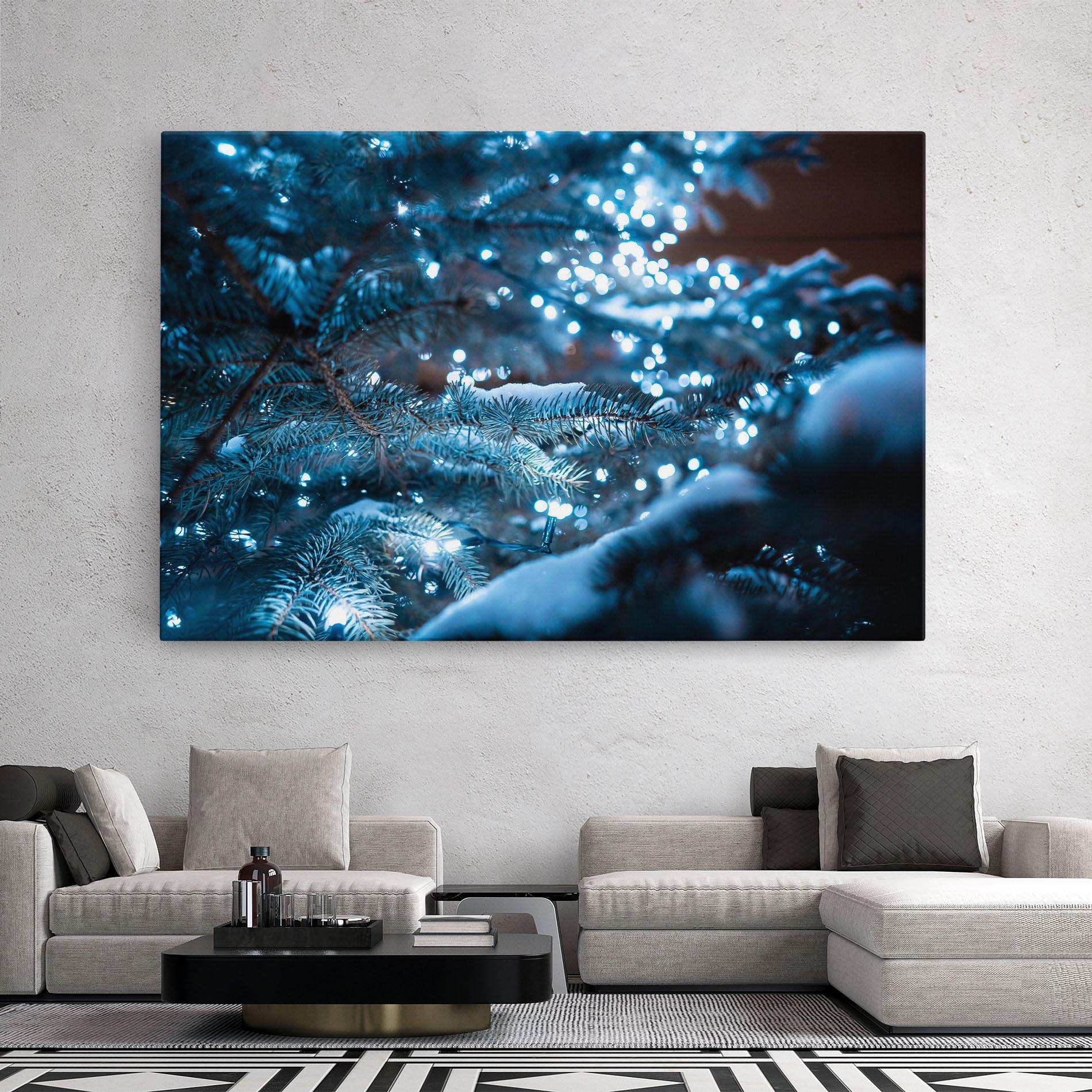 Tablou Canvas Blue Christmas Tree mockup 2