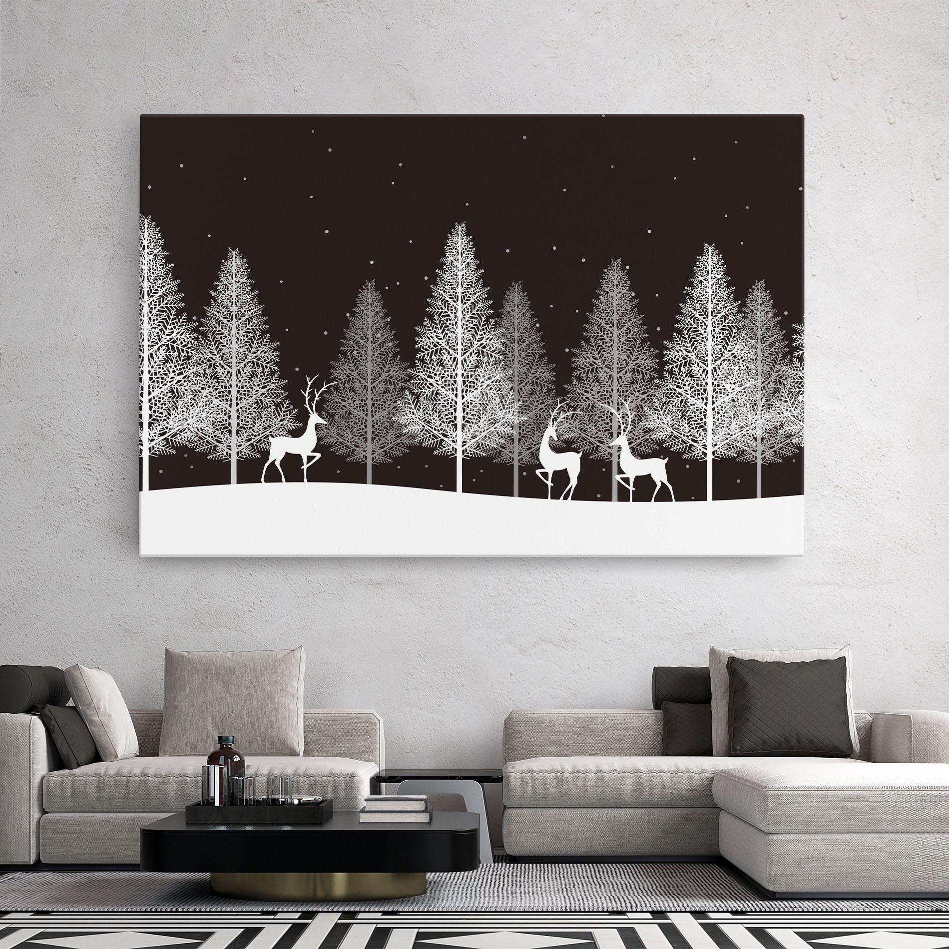 Tablou Canvas Brown Sky Winter mockup 2