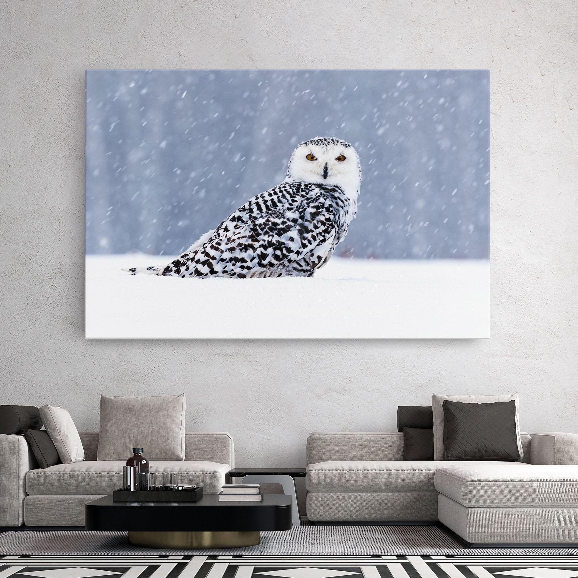 Tablou Canvas Snow Owl mockup 2