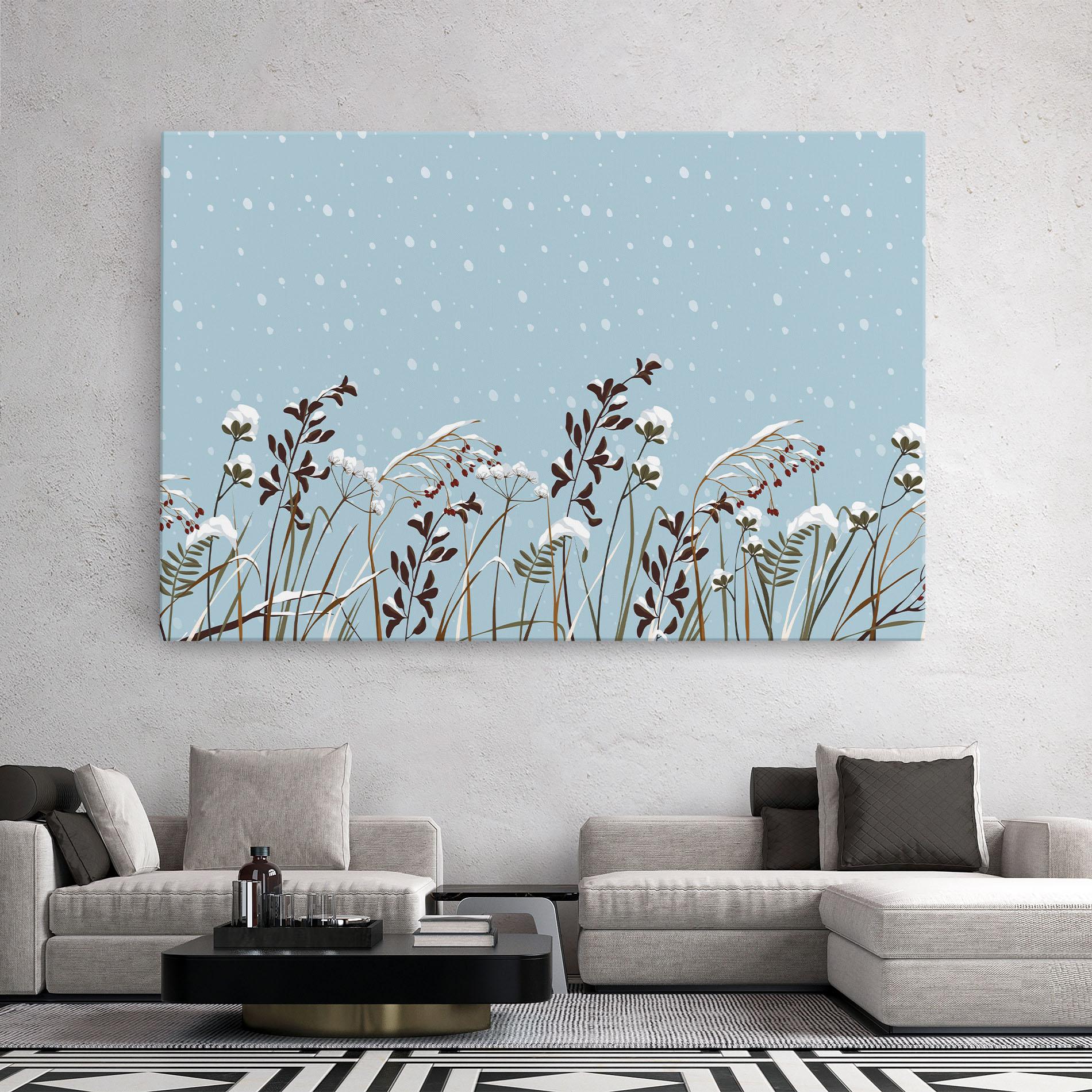 Tablou Canvas Snow Plants mockup 2