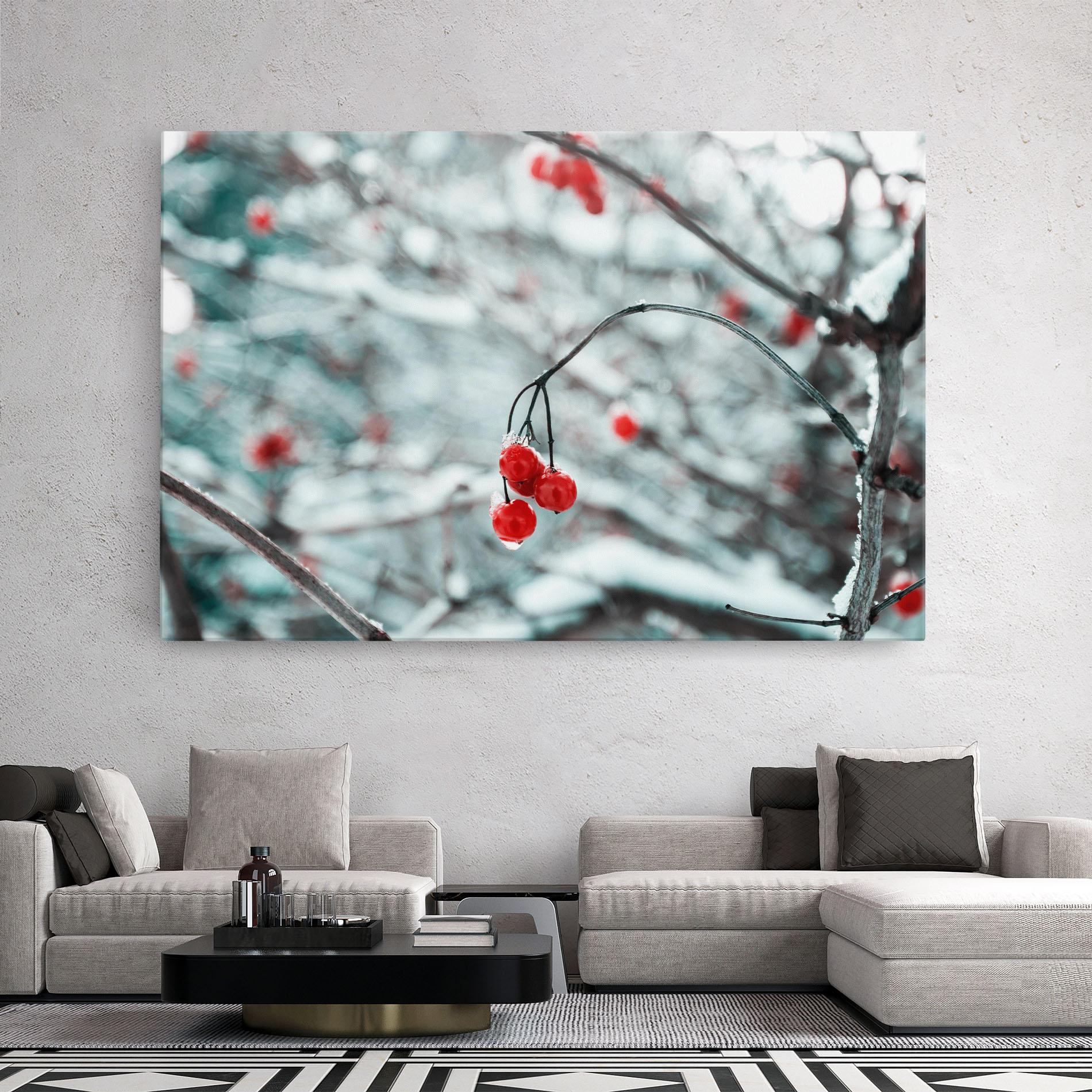 Tablou Canvas Snow Red Fruits mockup 2