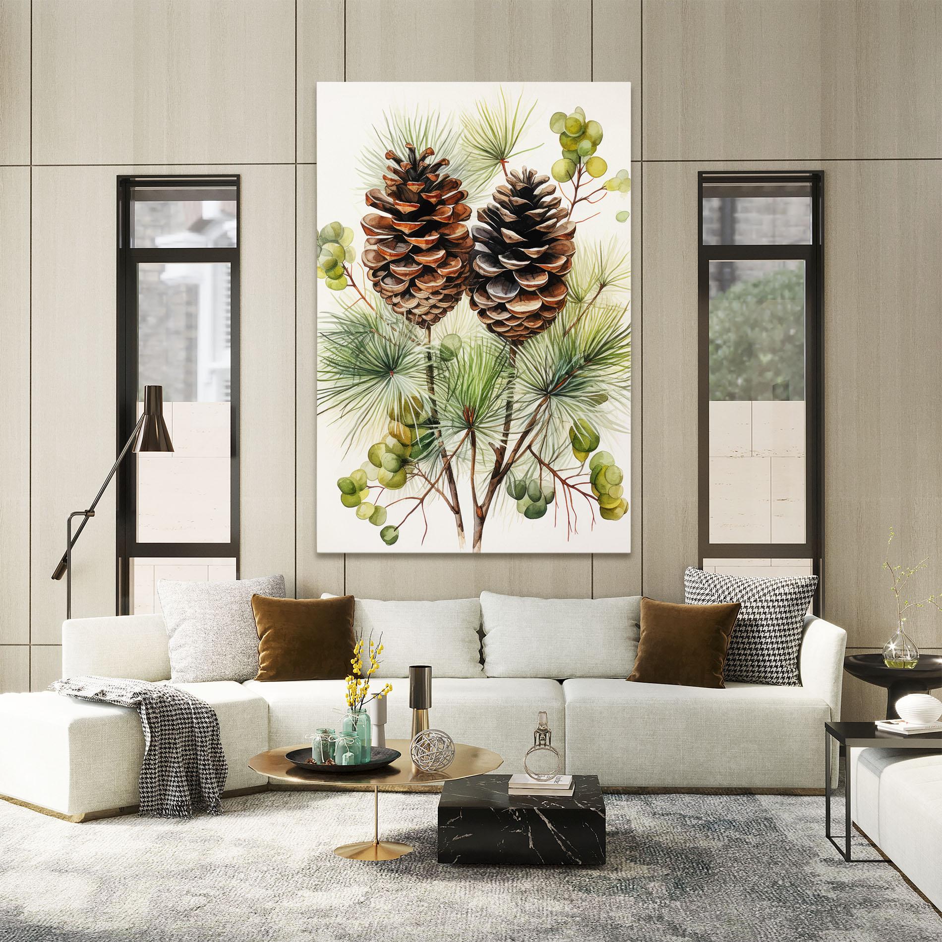 Tablou Canvas Brown Cones mockup 2