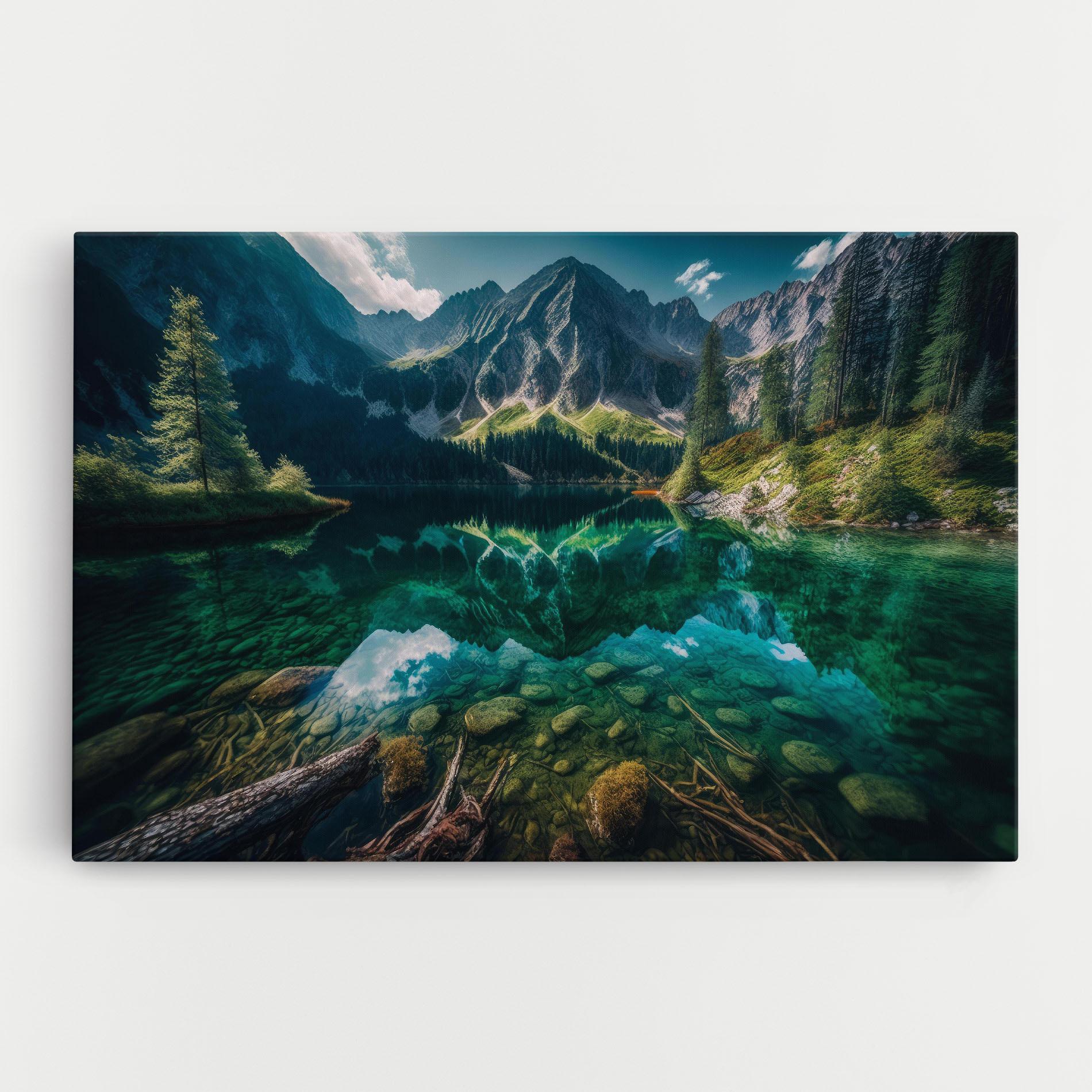 Tablou Canvas Beautiful Lake Mountain mockup 0