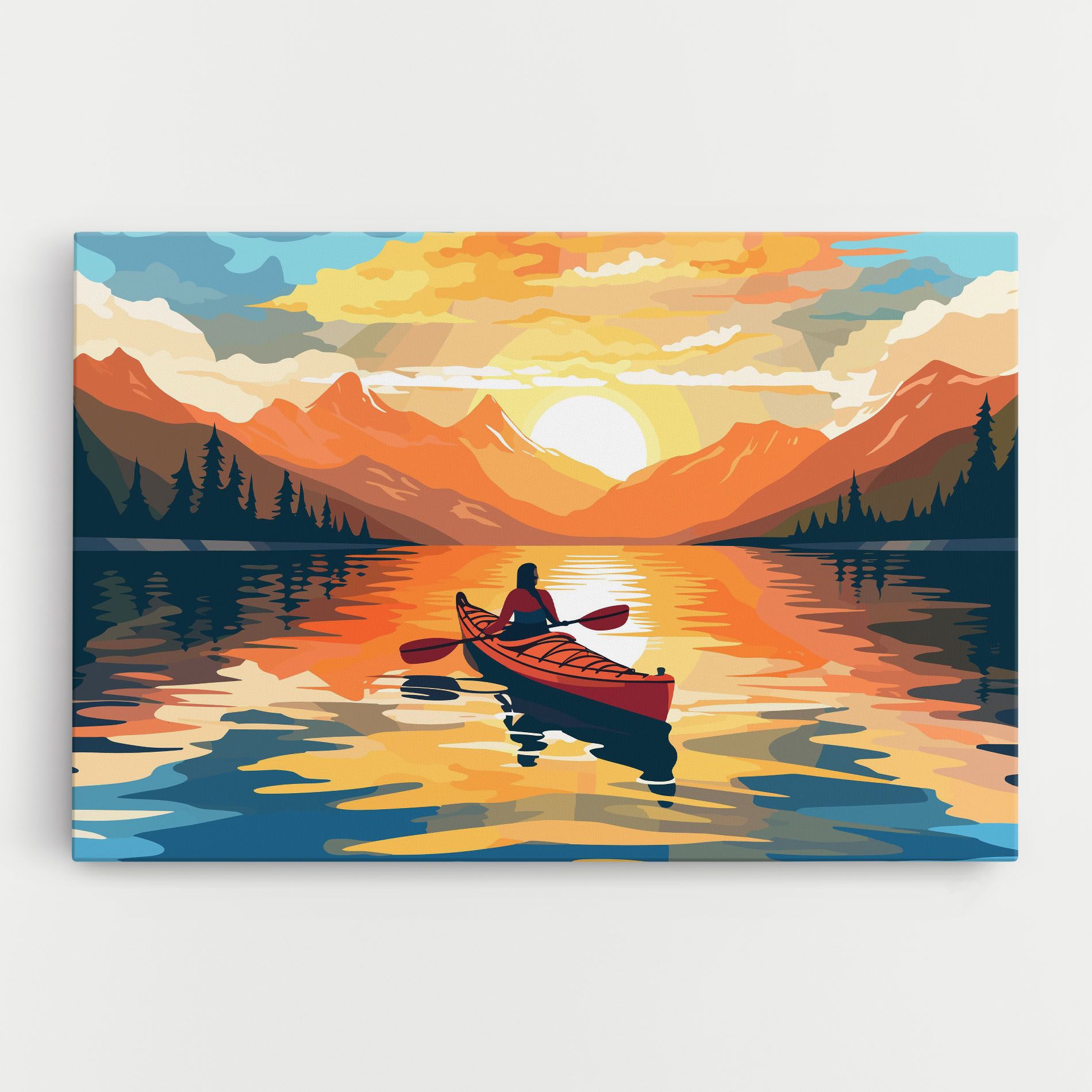 Boat Sunset Woman mockup 0