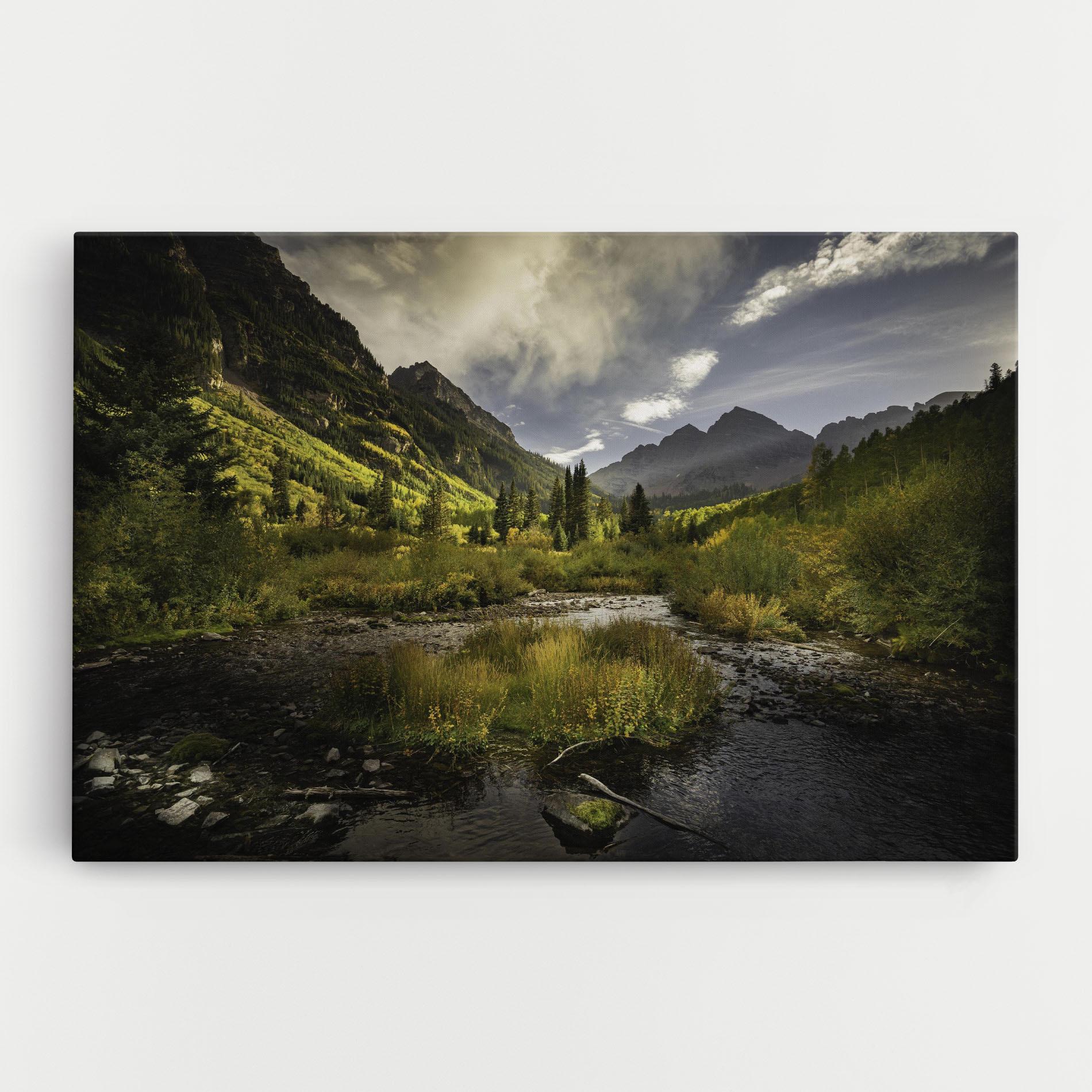 Tablou Canvas Cloudy Lake mockup 0