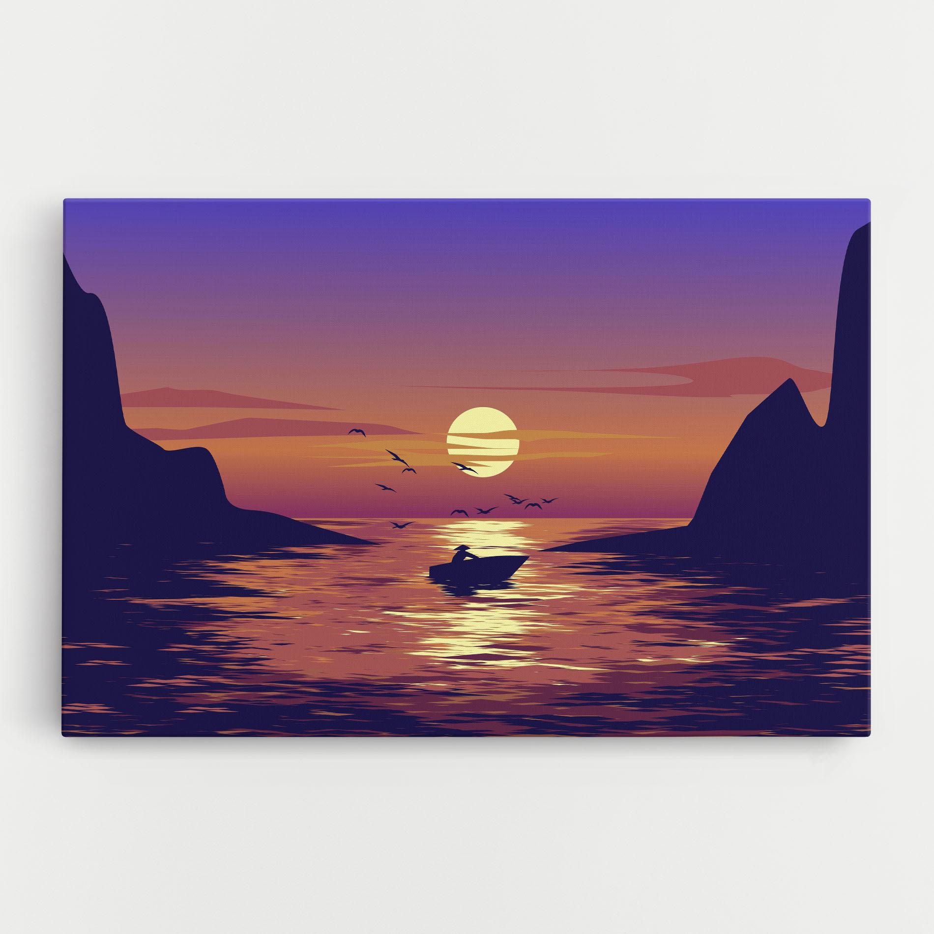 Tablou Canvas Sunset Scenery View mockup 0