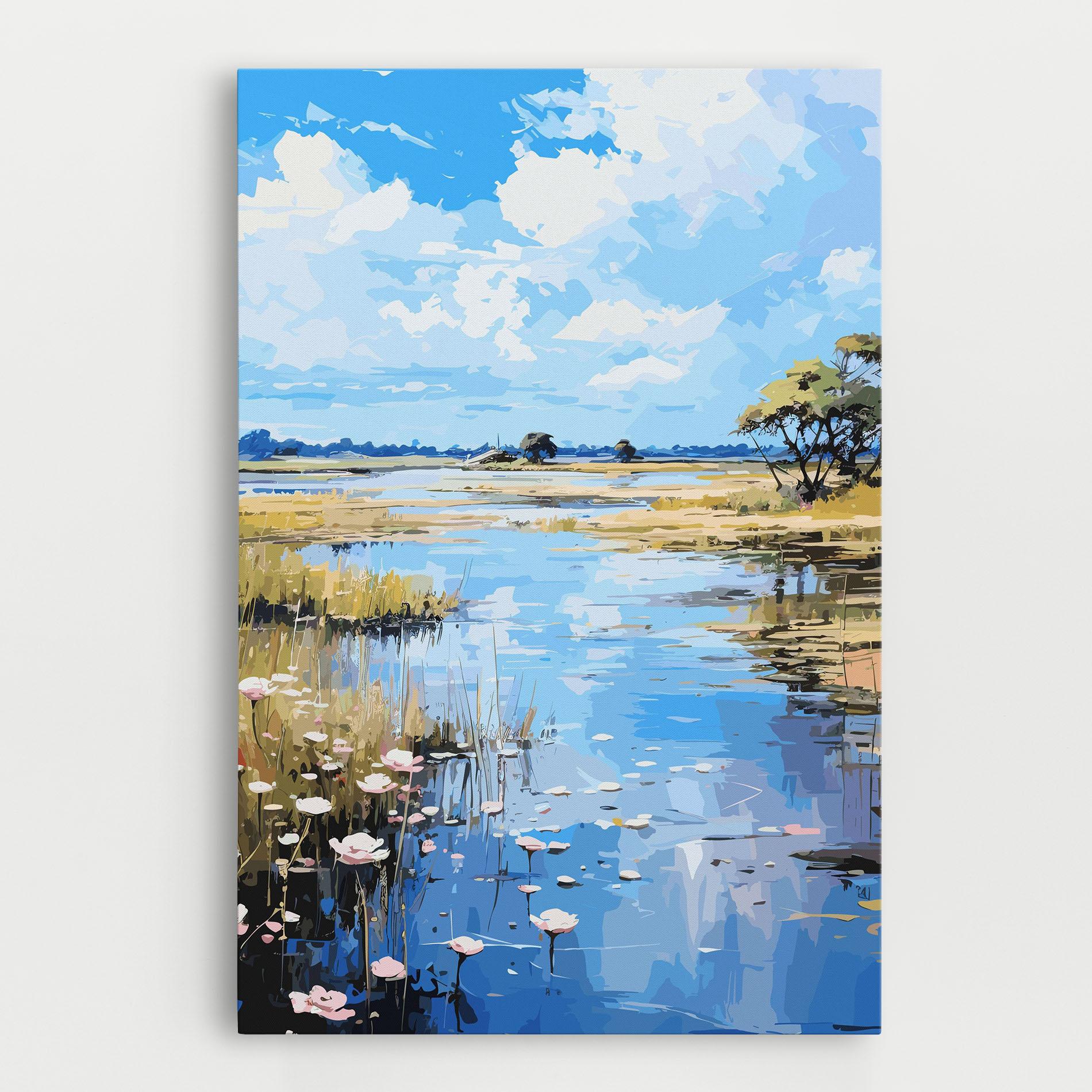 Tablou Canvas Riverside Flowers mockup 0