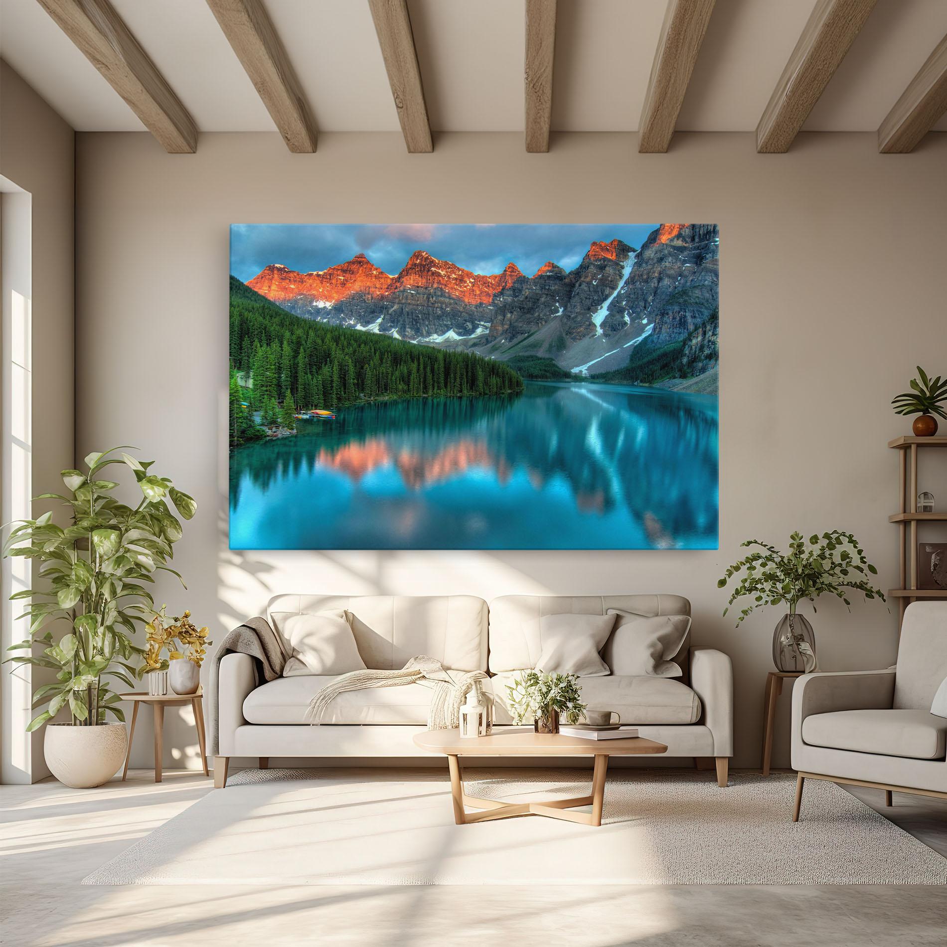 Tablou Canvas Beautiful Blue Lake mockup 6