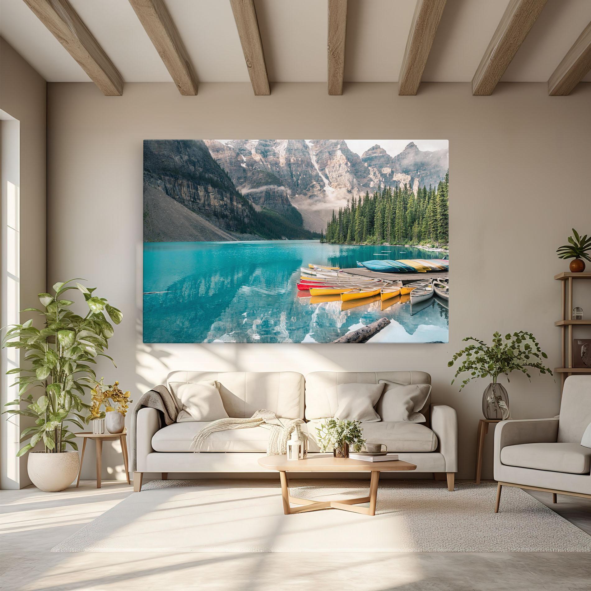 Tablou Canvas Beautiful Moraine Lake mockup 6