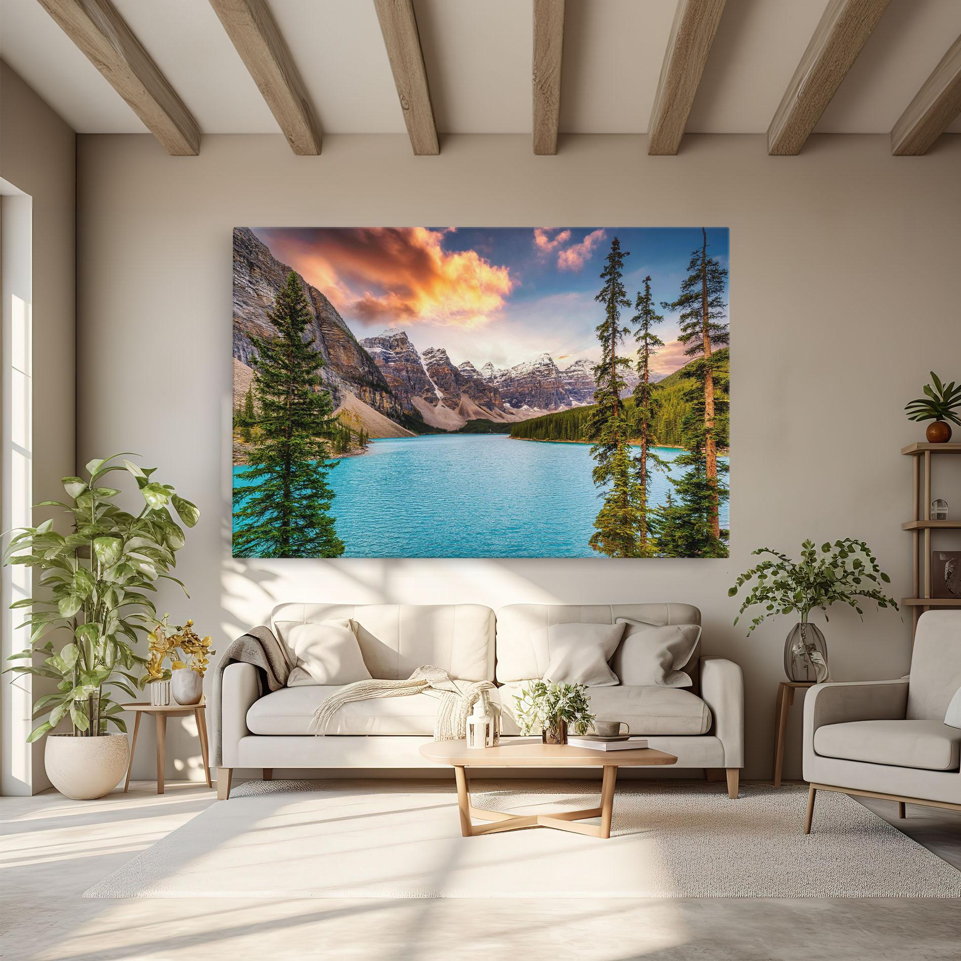 Tablou Canvas Blue Magic Lake mockup 6