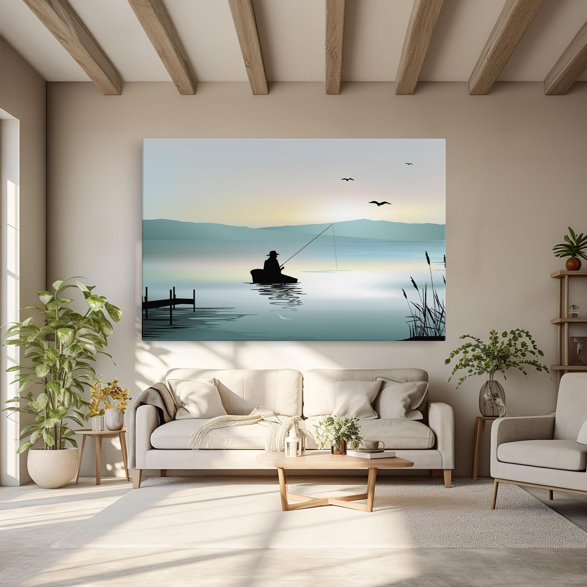 Tablou Canvas Fishman Lake View mockup 6