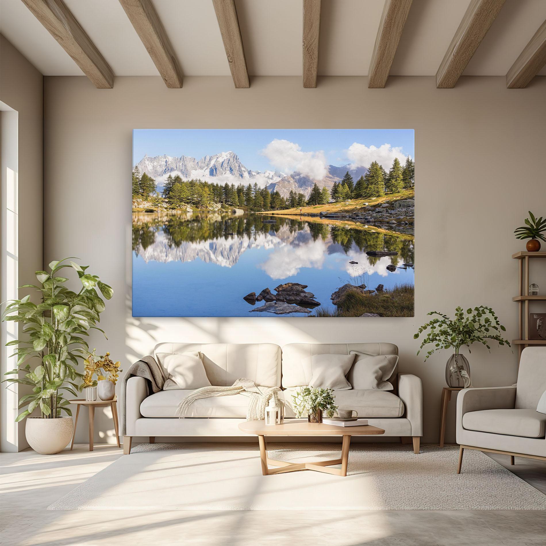 Tablou Canvas Mountain Reflection mockup 6