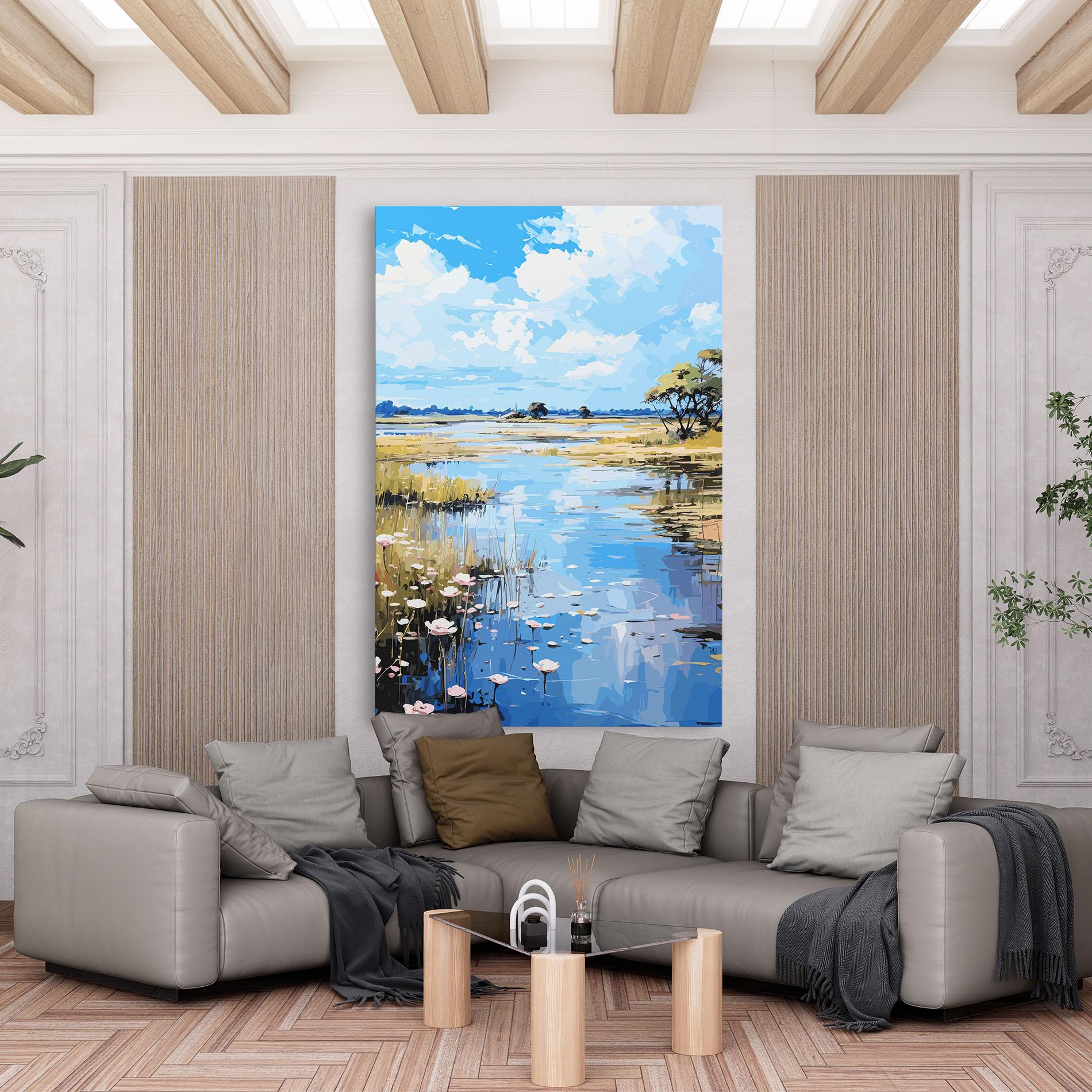 Tablou Canvas Riverside Flowers mockup 6