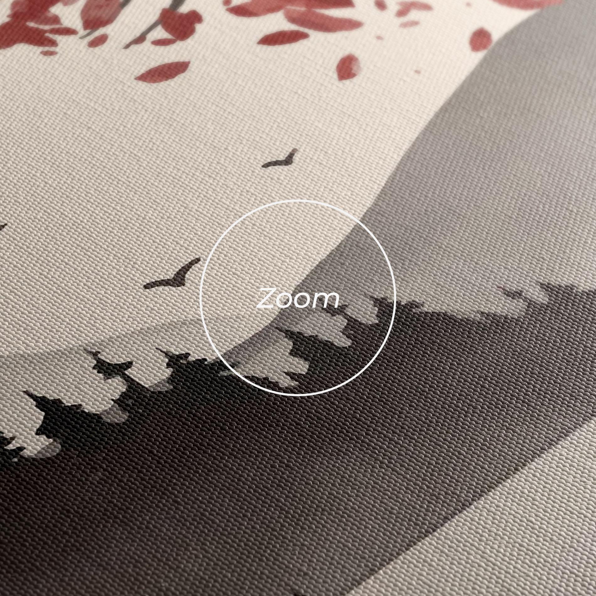 Tablou Canvas Red Tree Lake mockup 3