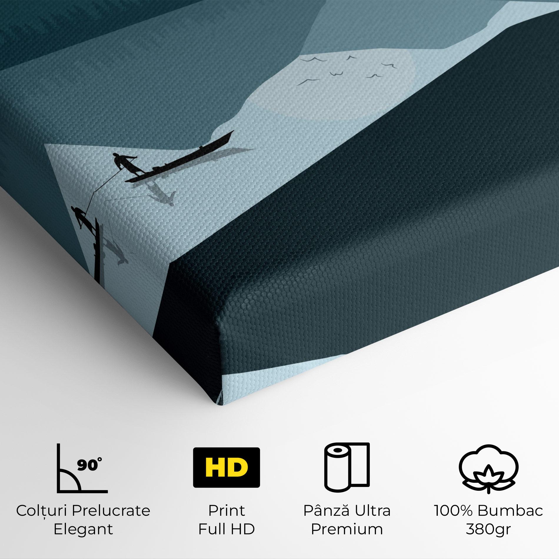 Tablou Canvas Blue Light Lake mockup 4