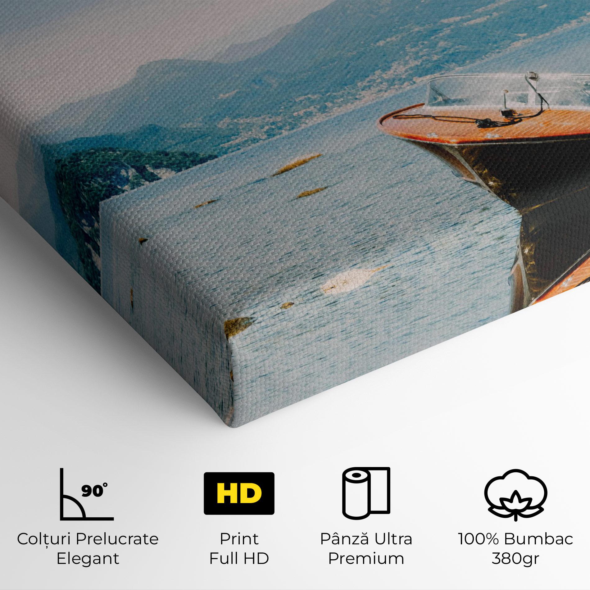 Tablou Canvas Boat On The Lake mockup 4