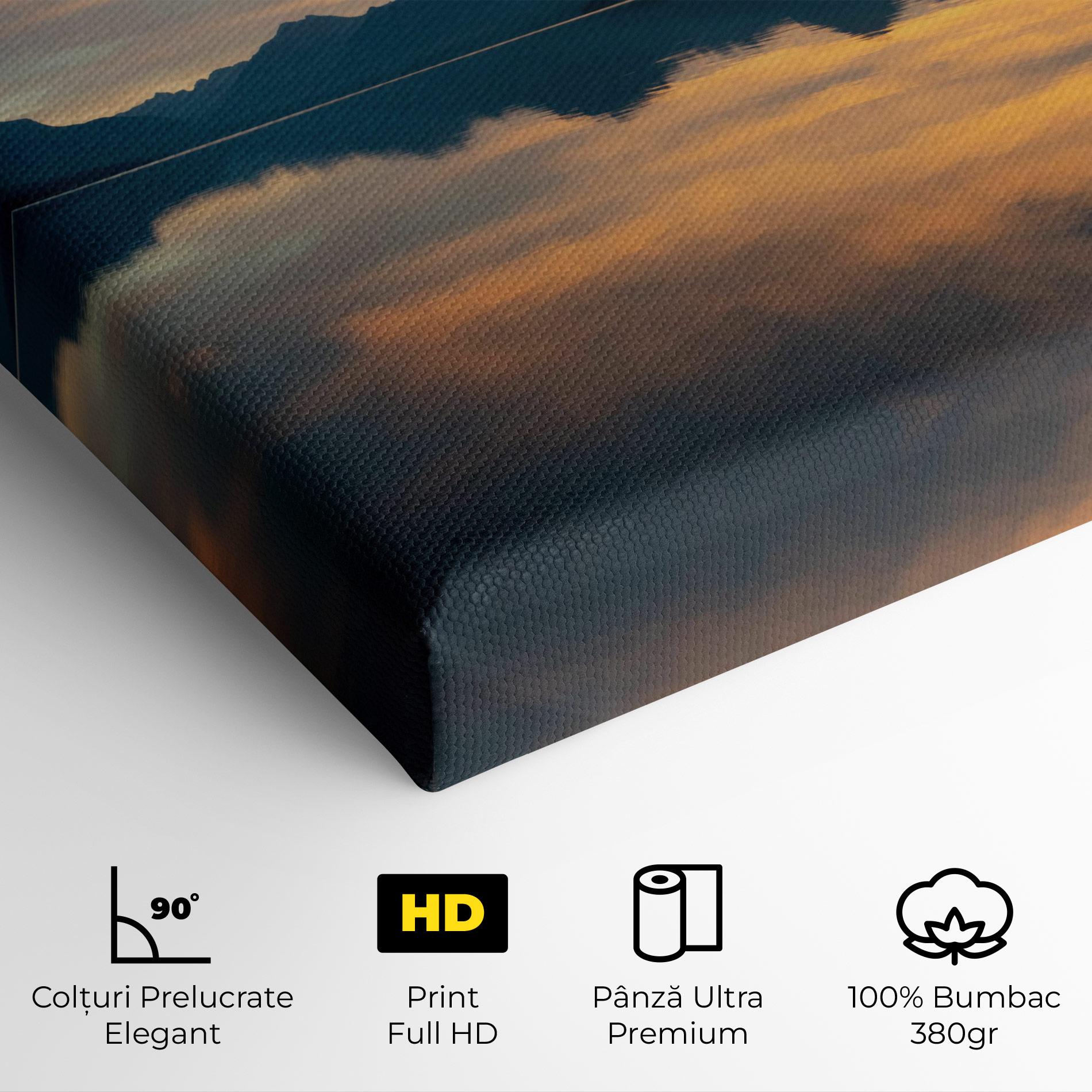 Tablou Canvas Orange Light Lake mockup 4