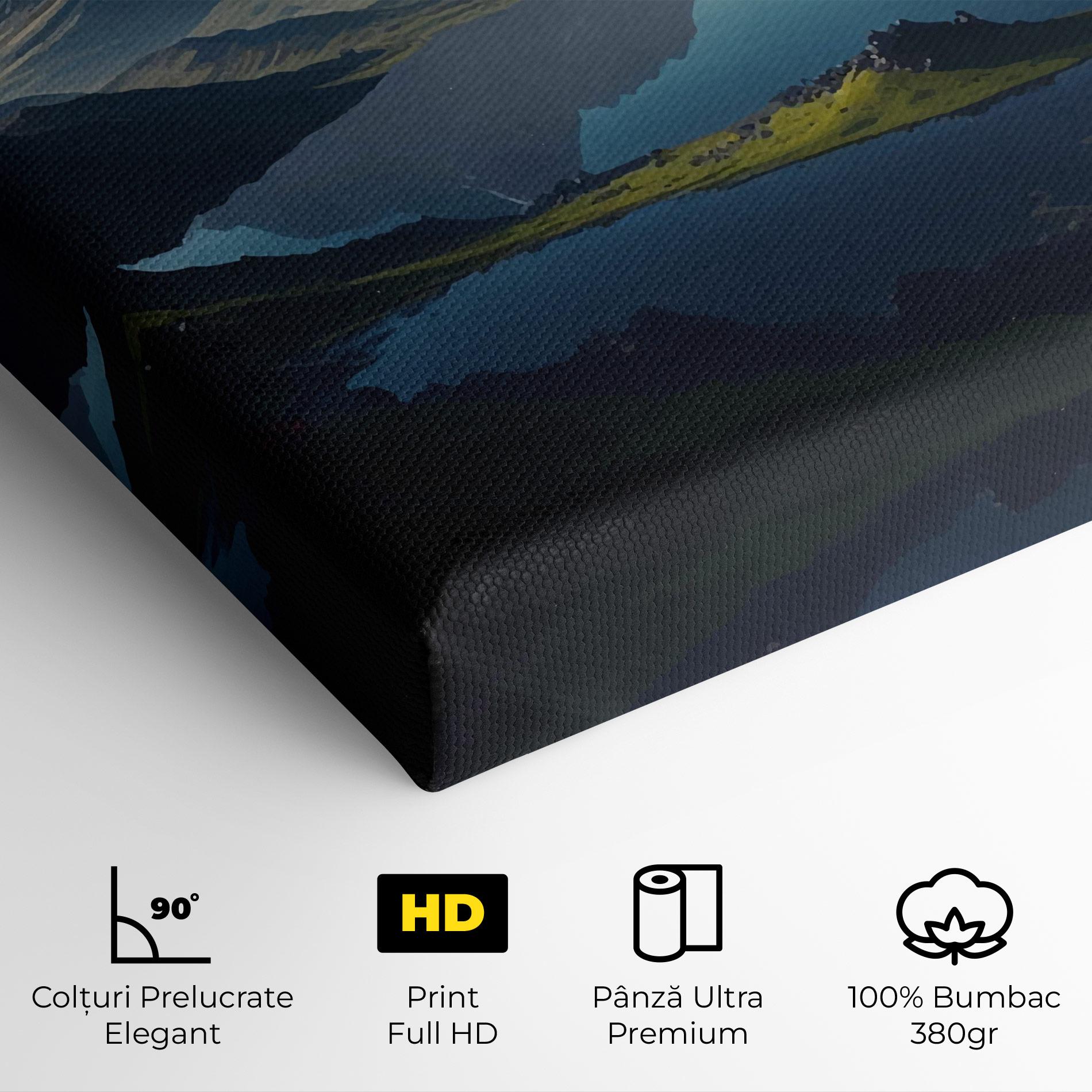 Tablou Canvas Red Flower Lake mockup 4