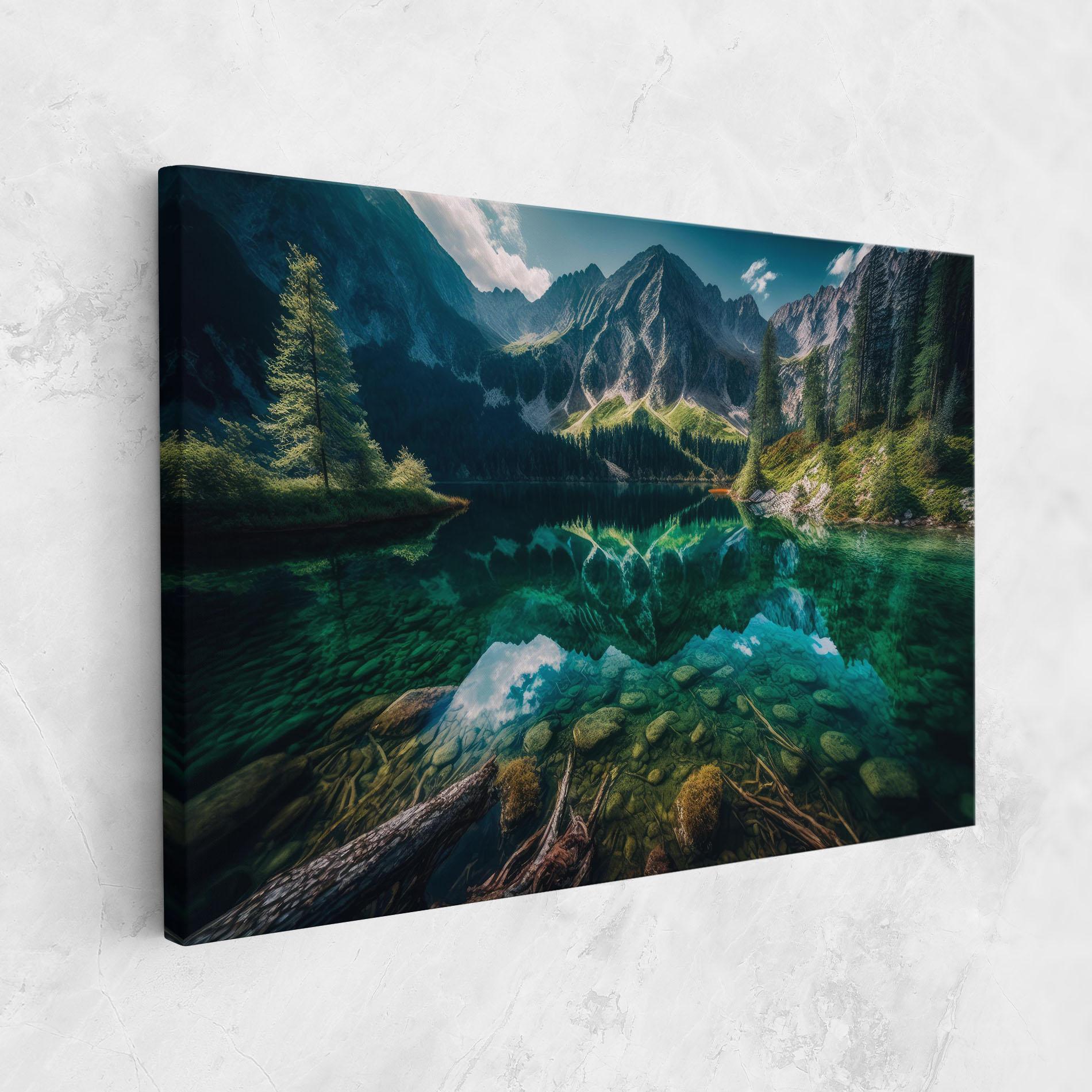 Tablou Canvas Beautiful Lake Mountain mockup 1