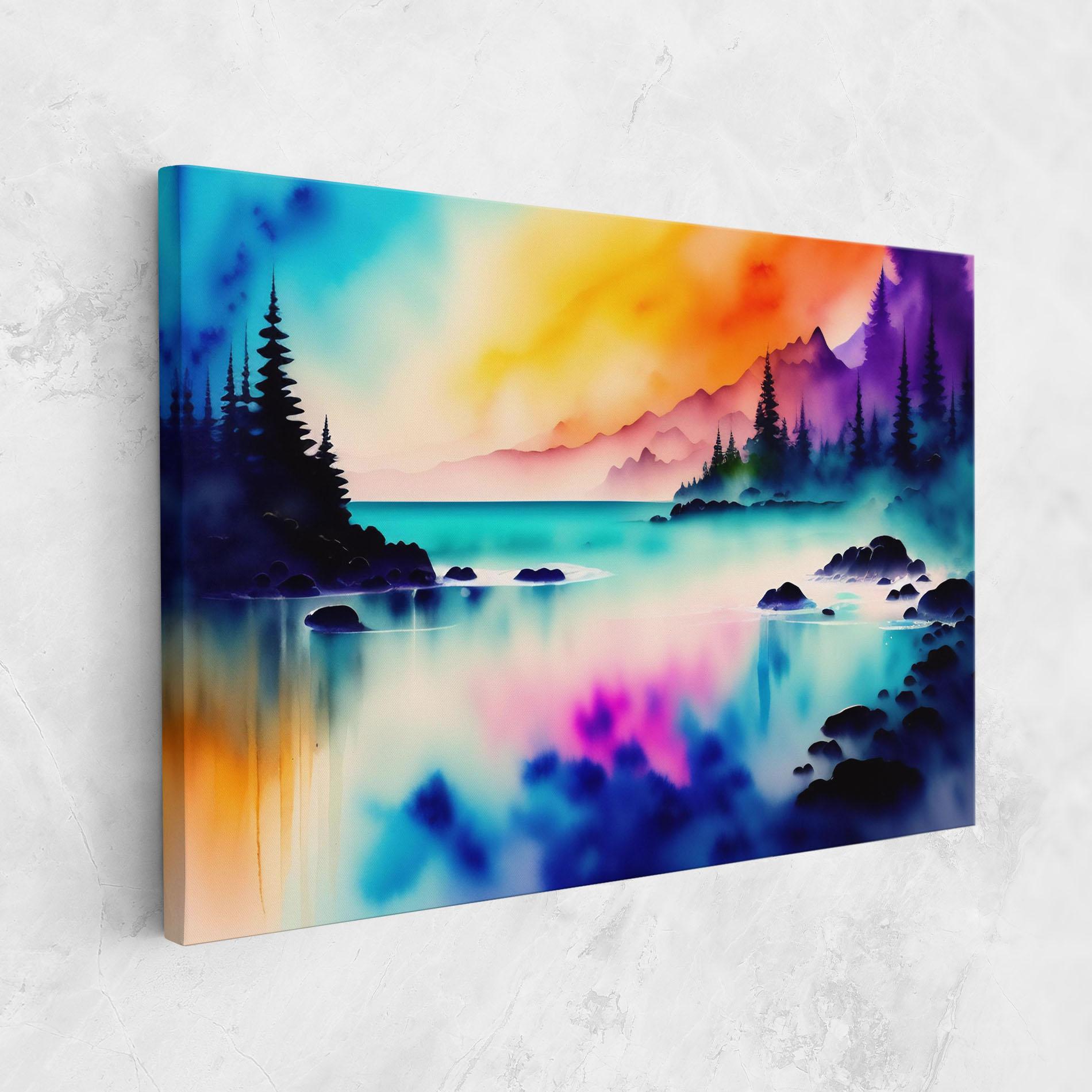 Tablou Canvas Lake Painting mockup 1