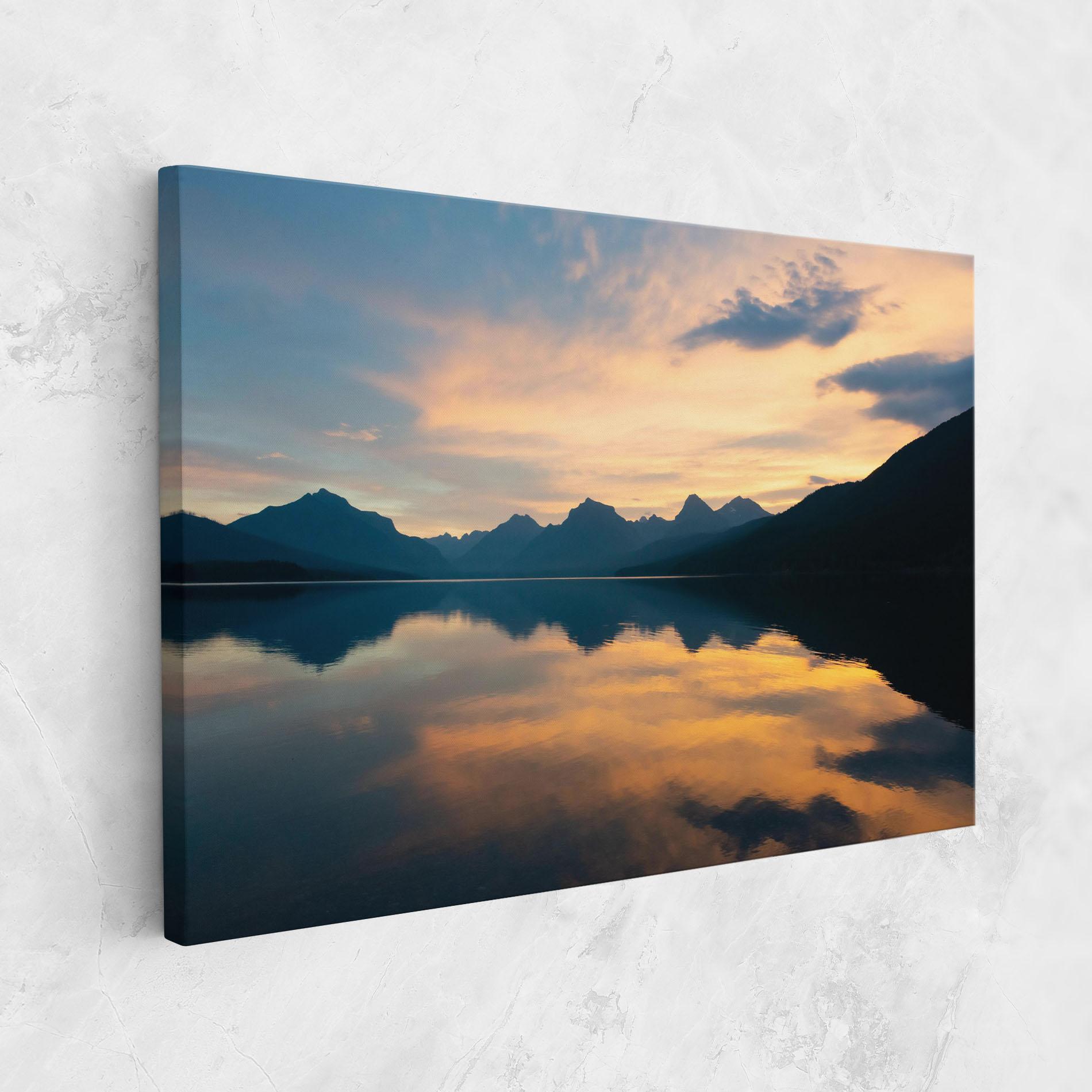 Tablou Canvas Orange Light Lake mockup 1