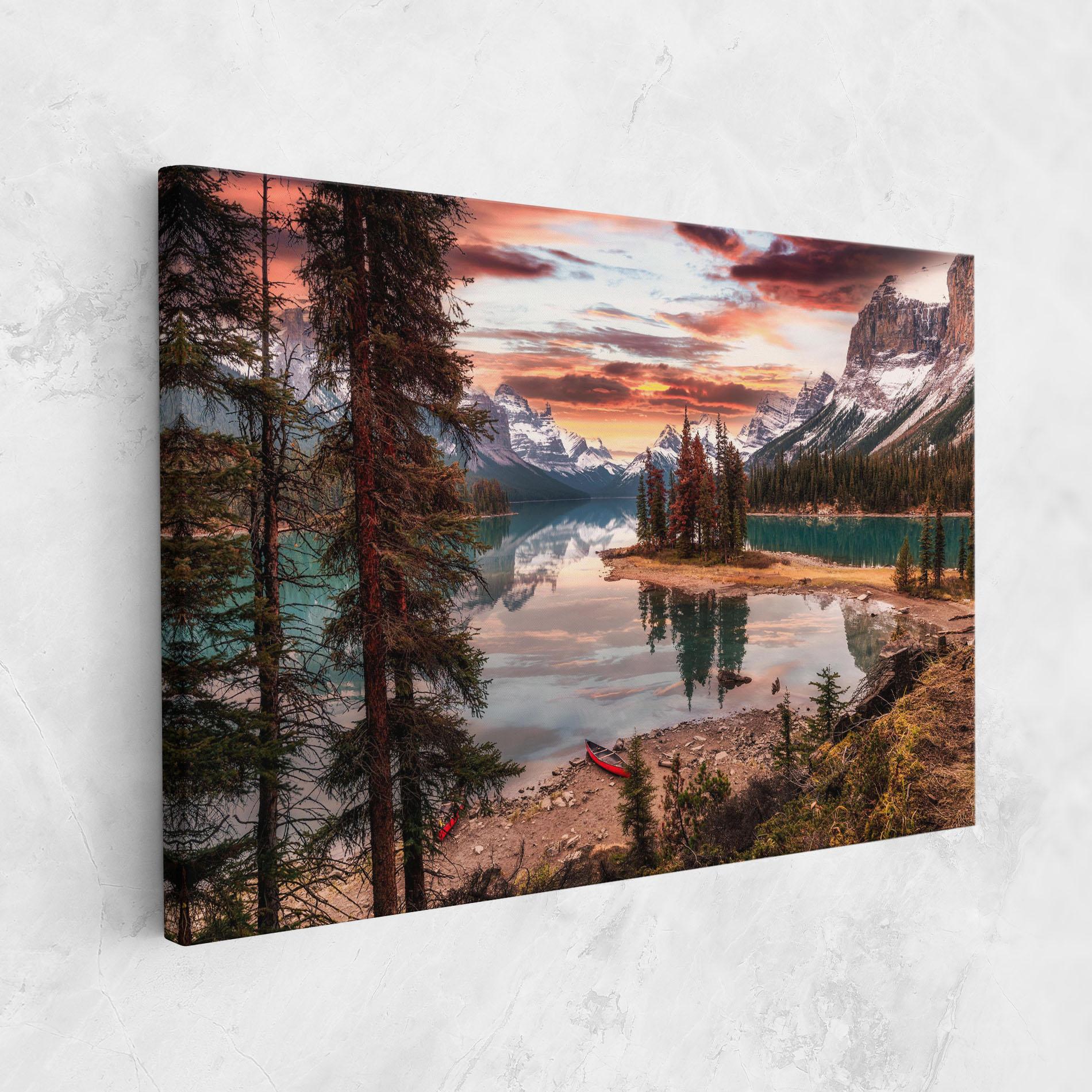 Tablou Canvas Sunset Lake View mockup 1