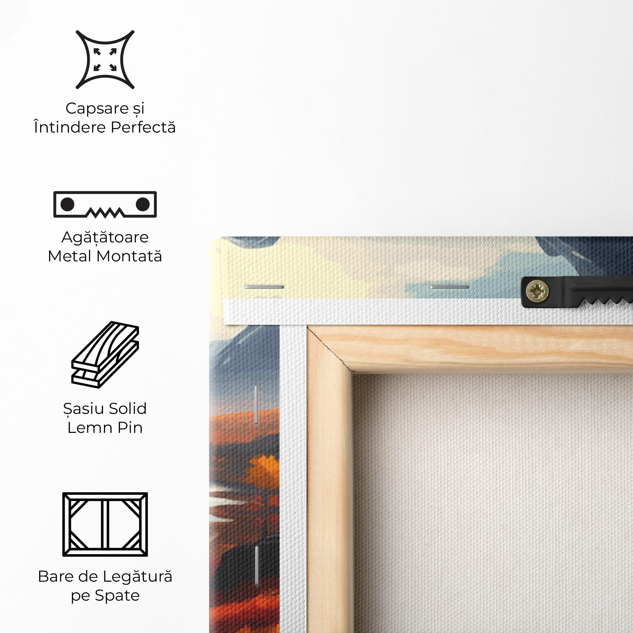 Tablou Canvas Autumn Field Lake mockup 5