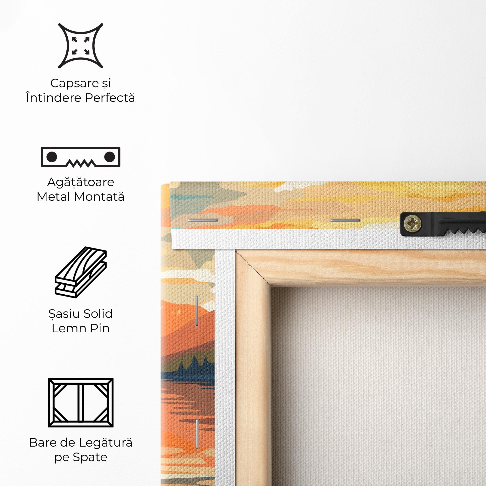 Tablou Canvas Boat Sunset Woman mockup 5