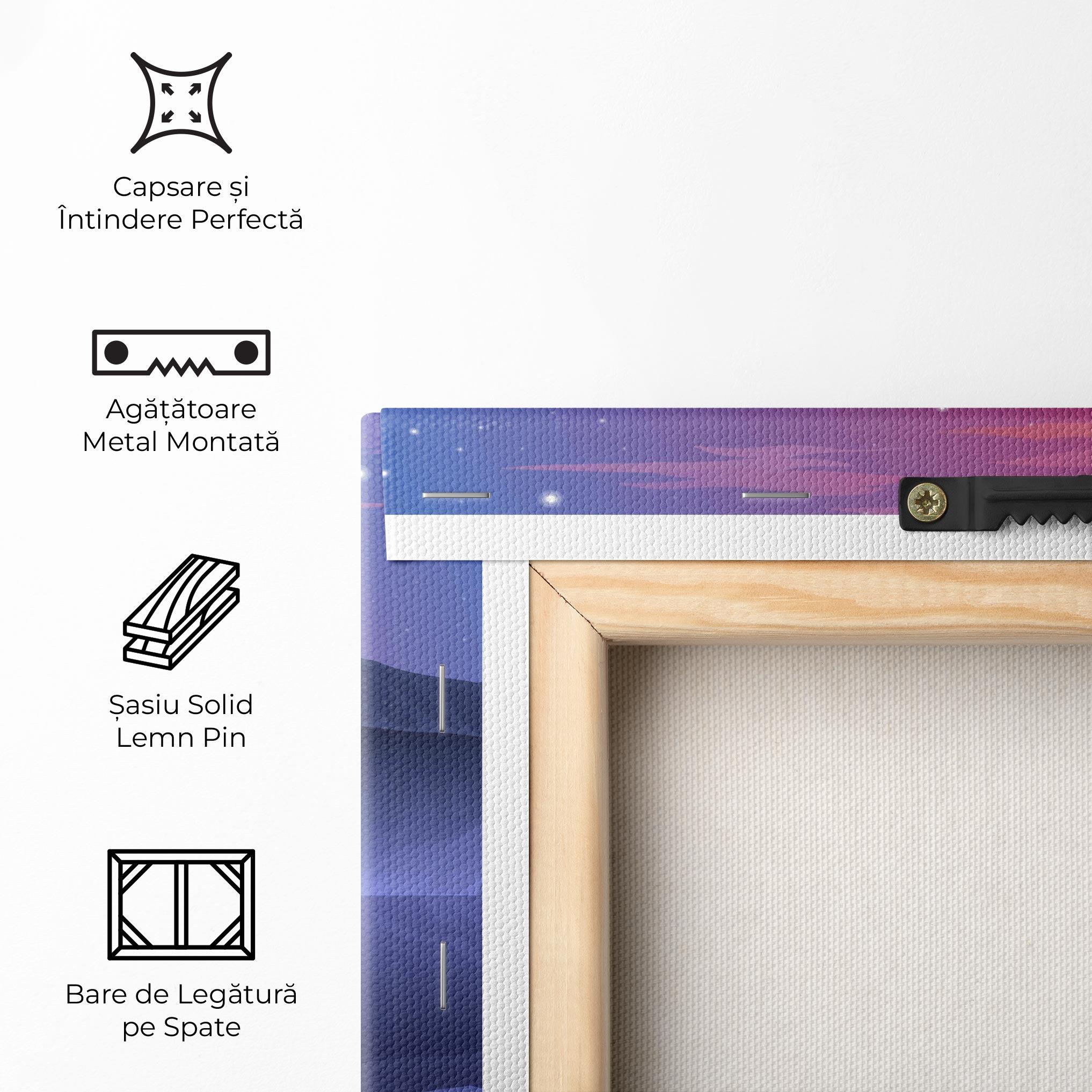 Tablou Canvas Lake Pink Night mockup 5