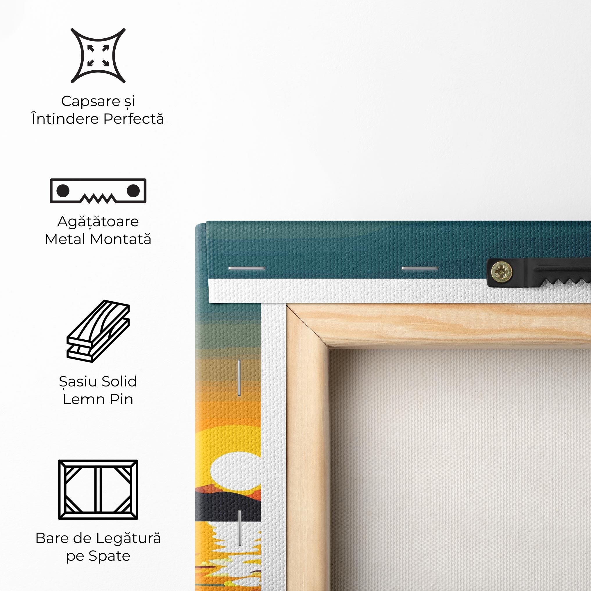 Tablou Canvas Sunset Art Lake mockup 5