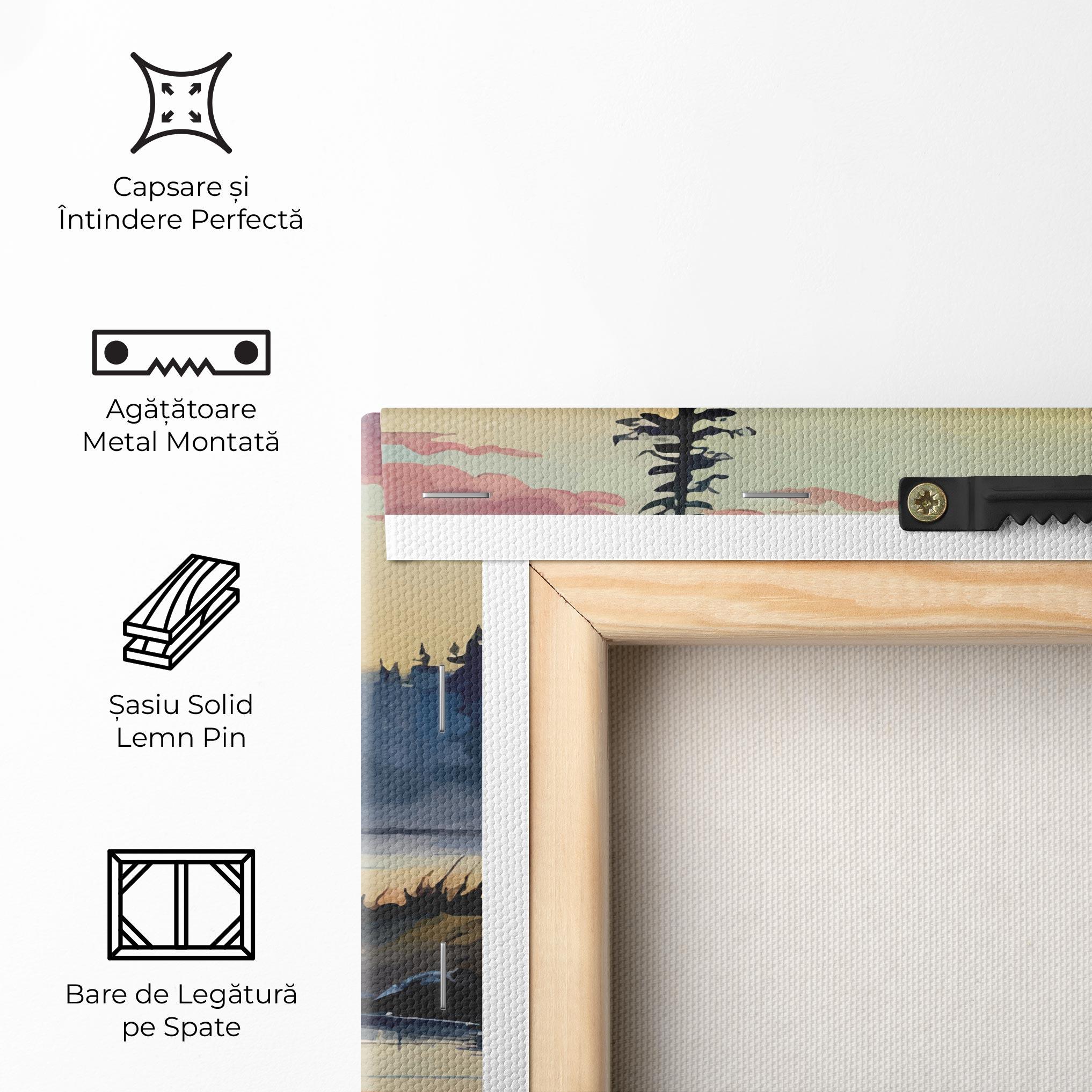 Tablou Canvas Tree Shadow Lake mockup 5