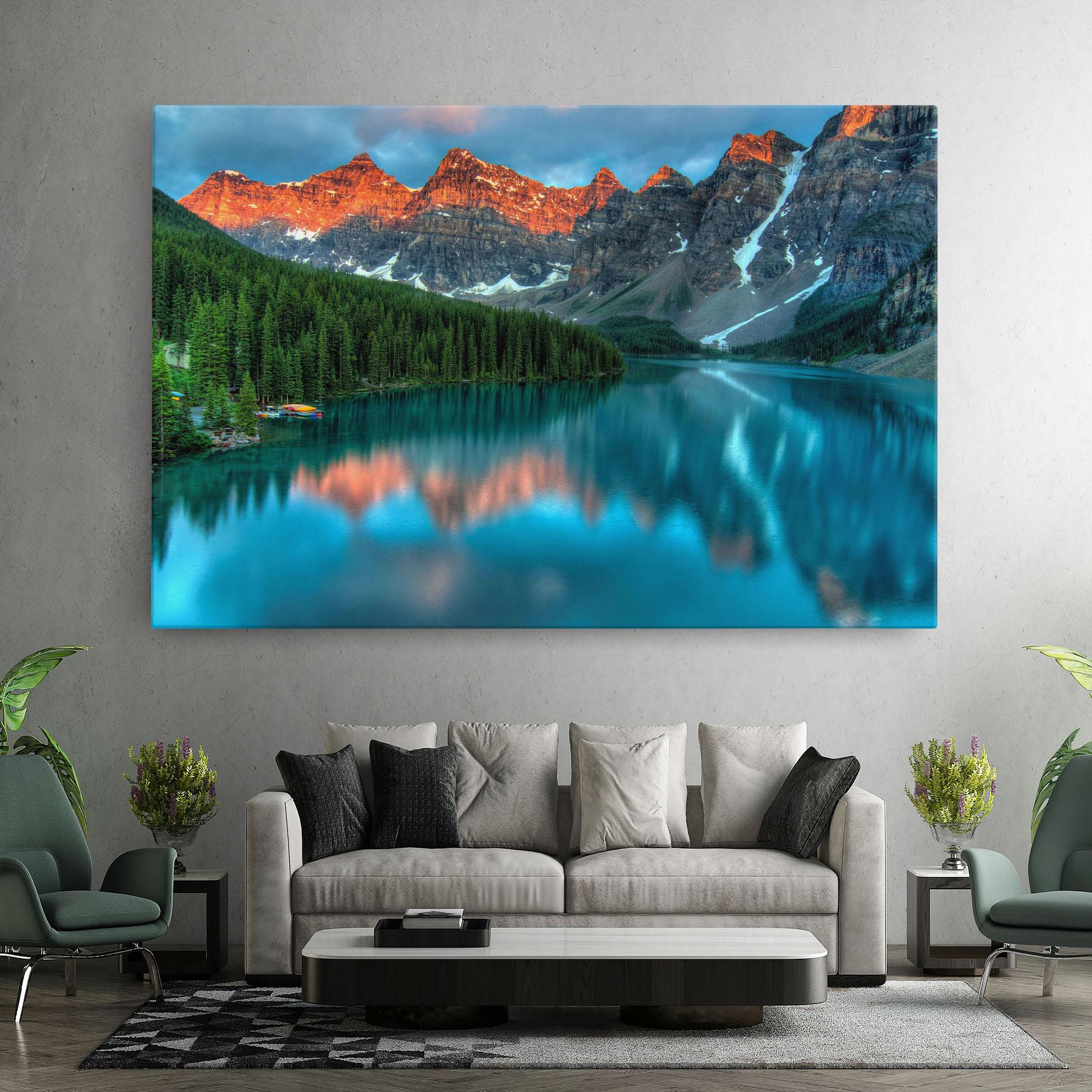 Tablou Canvas Beautiful Blue Lake mockup 7