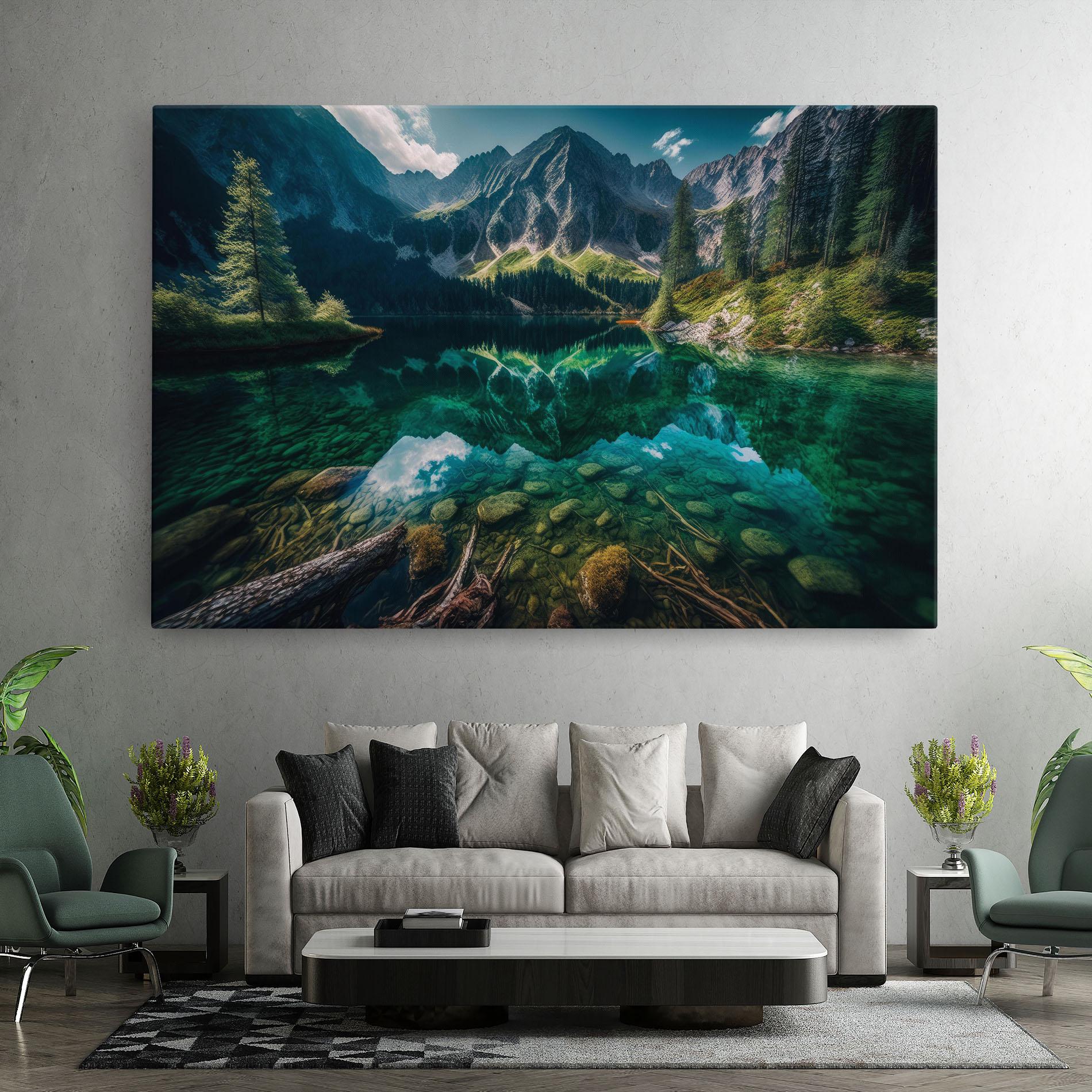 Tablou Canvas Beautiful Lake Mountain mockup 7