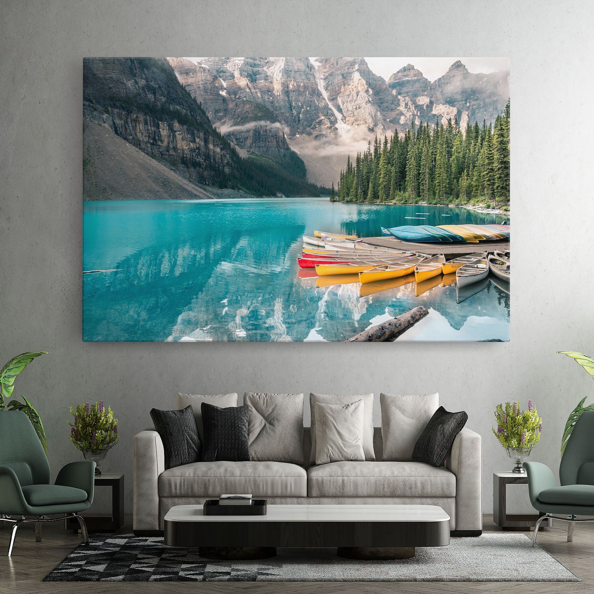 Beautiful Moraine Lake mockup 7