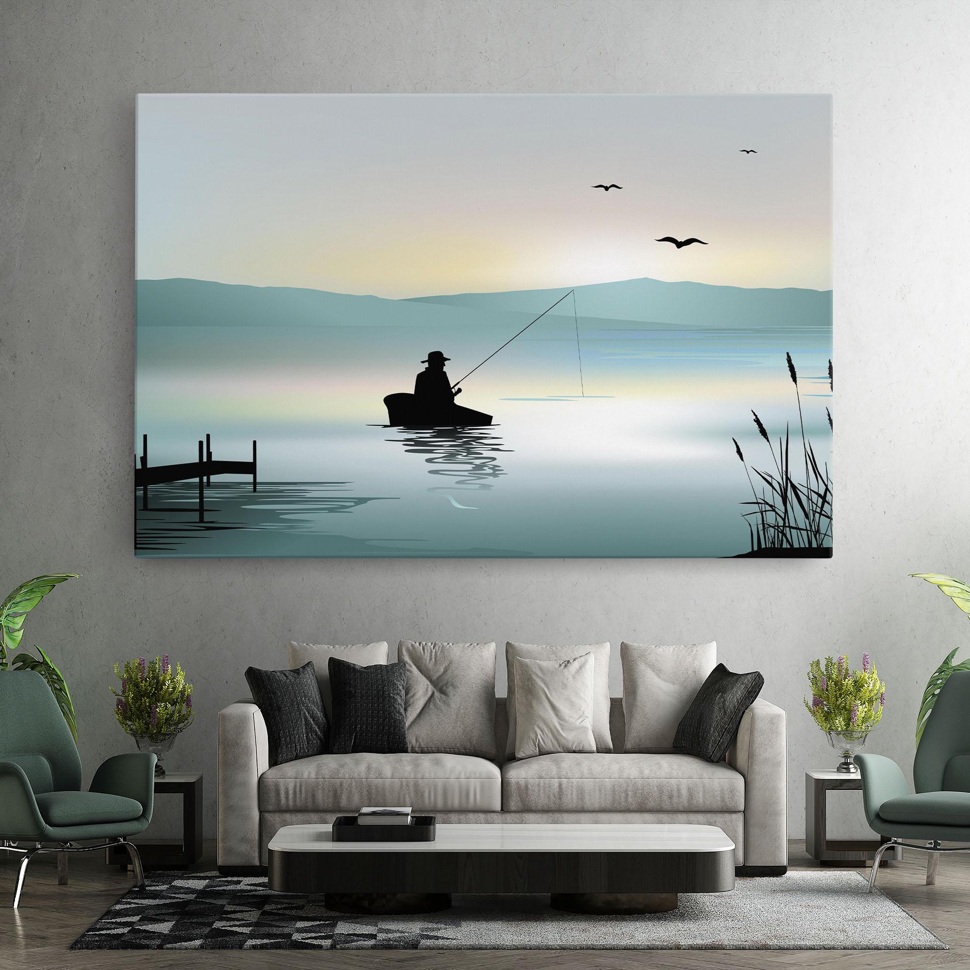 Tablou Canvas Fishman Lake View mockup 7