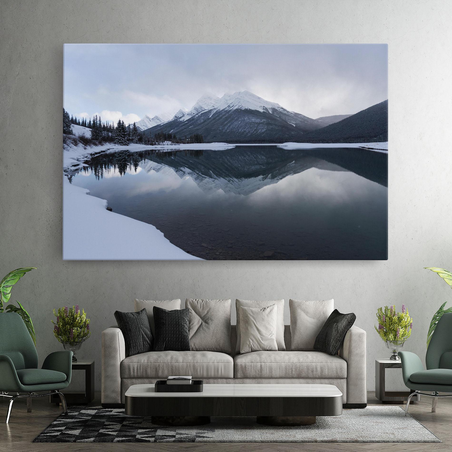 Tablou Canvas Grey Lake mockup 7
