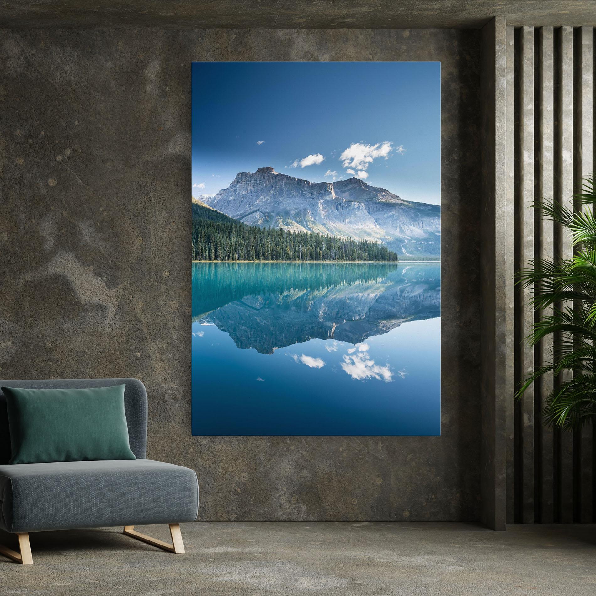 Tablou Canvas Blue Mountain Lake mockup 7