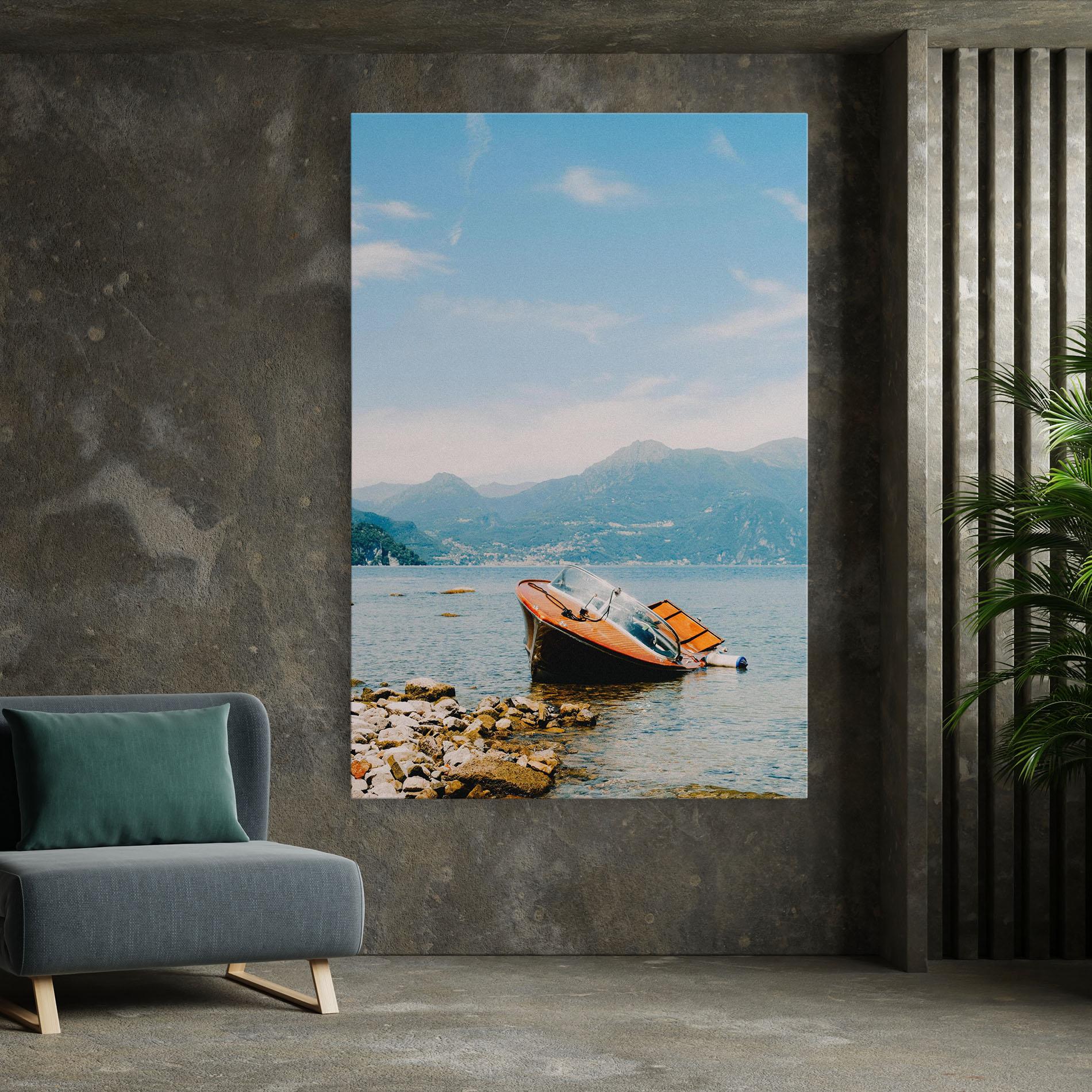 Tablou Canvas Boat On The Lake mockup 7