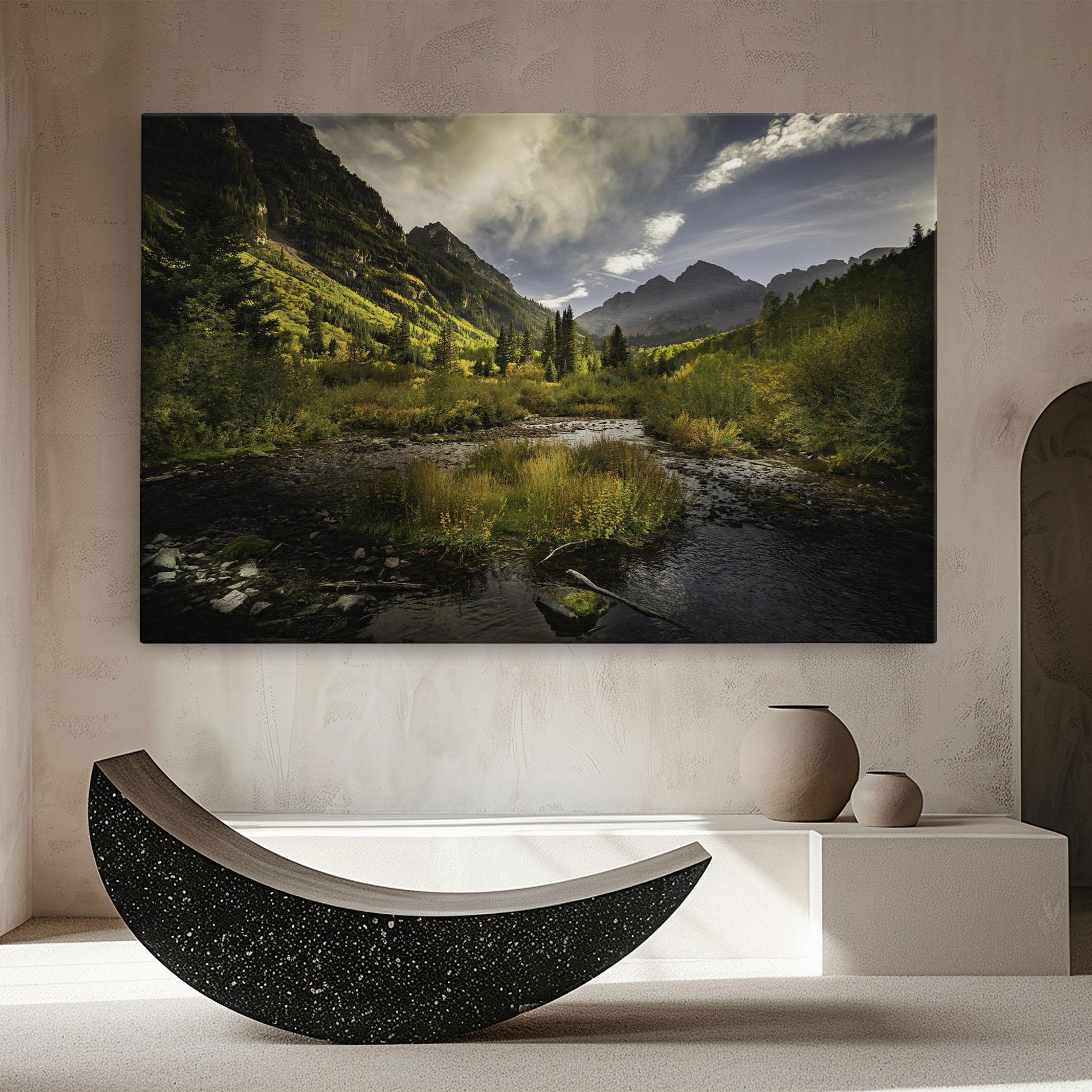 Tablou Canvas Cloudy Lake mockup 8