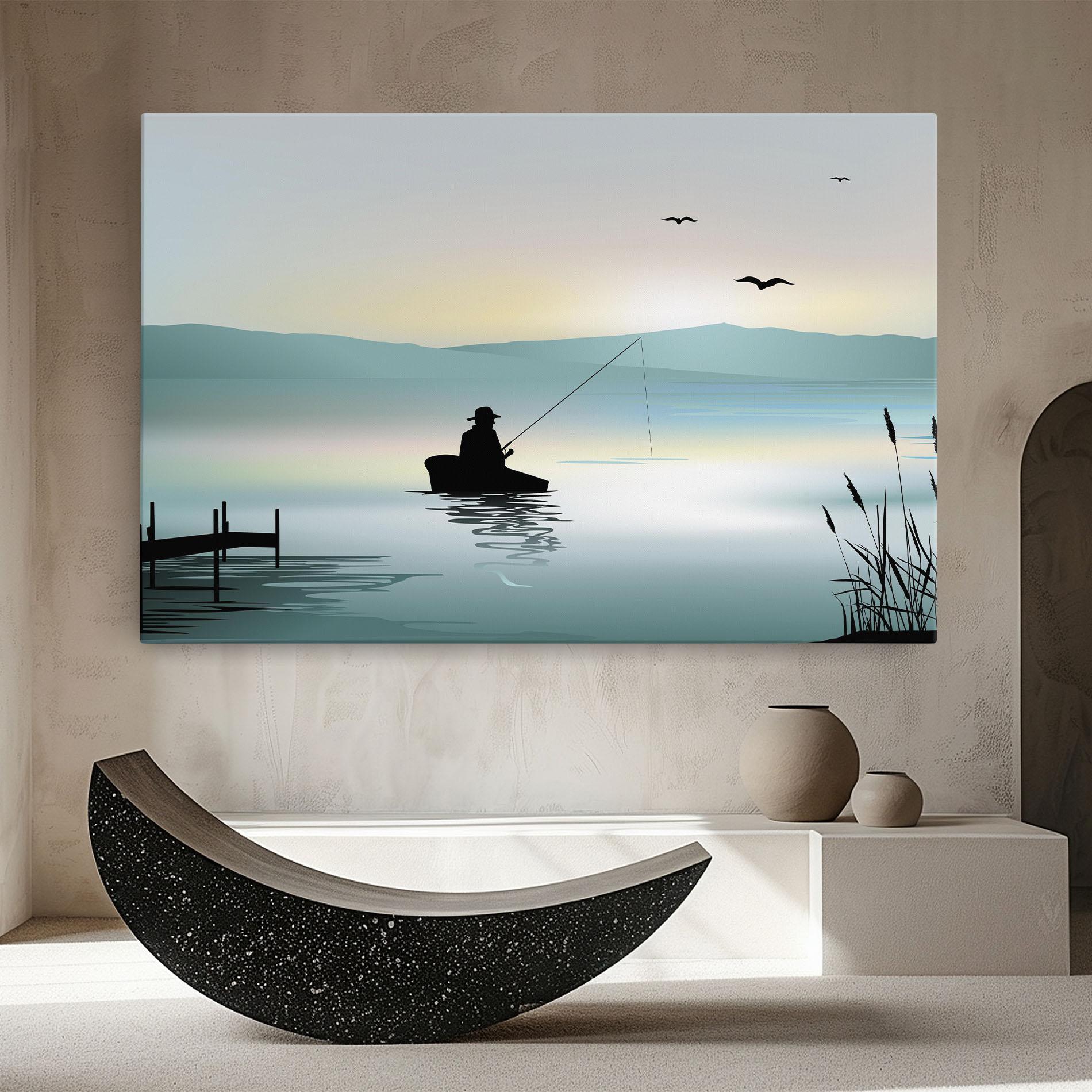 Tablou Canvas Fishman Lake View mockup 8