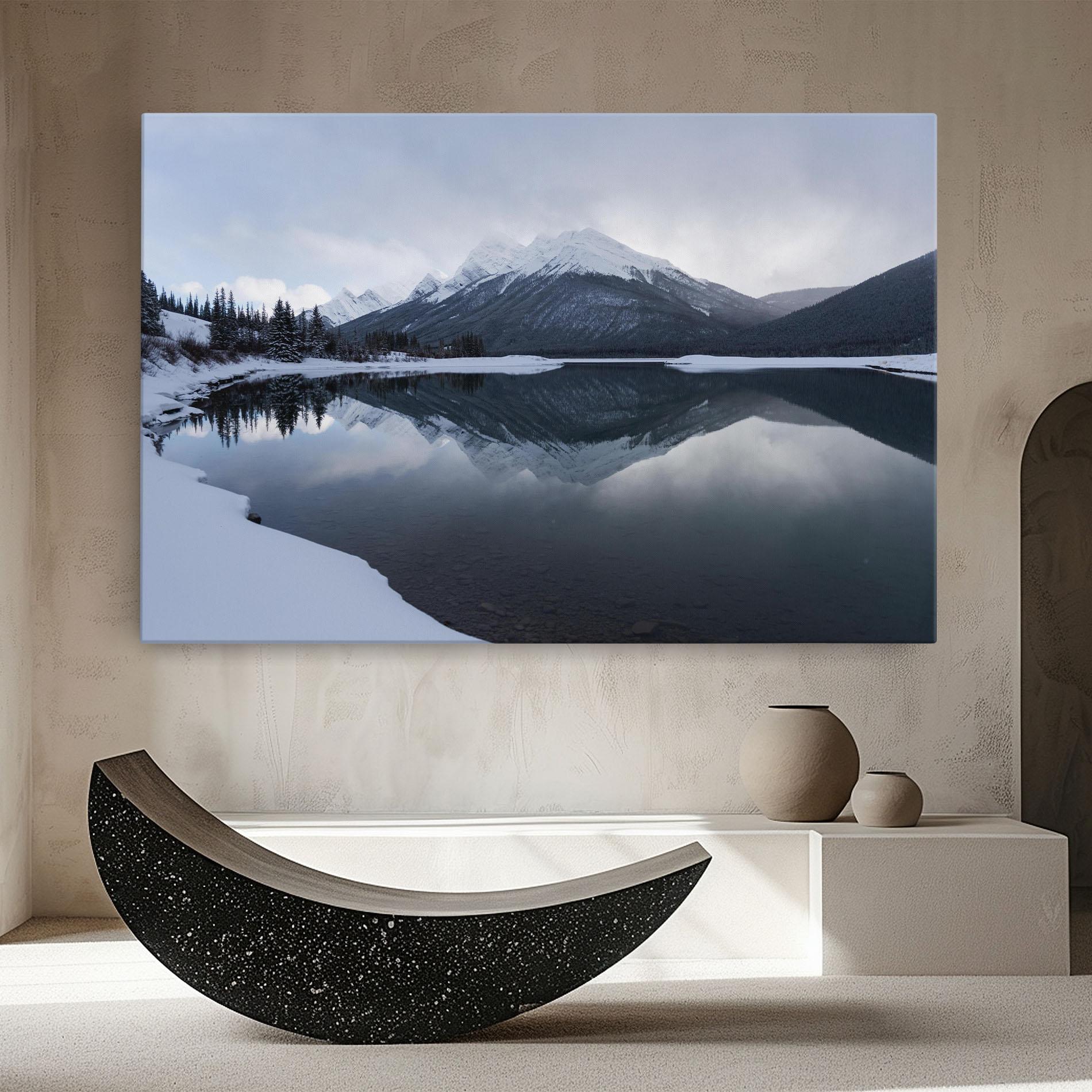 Tablou Canvas Grey Lake mockup 8