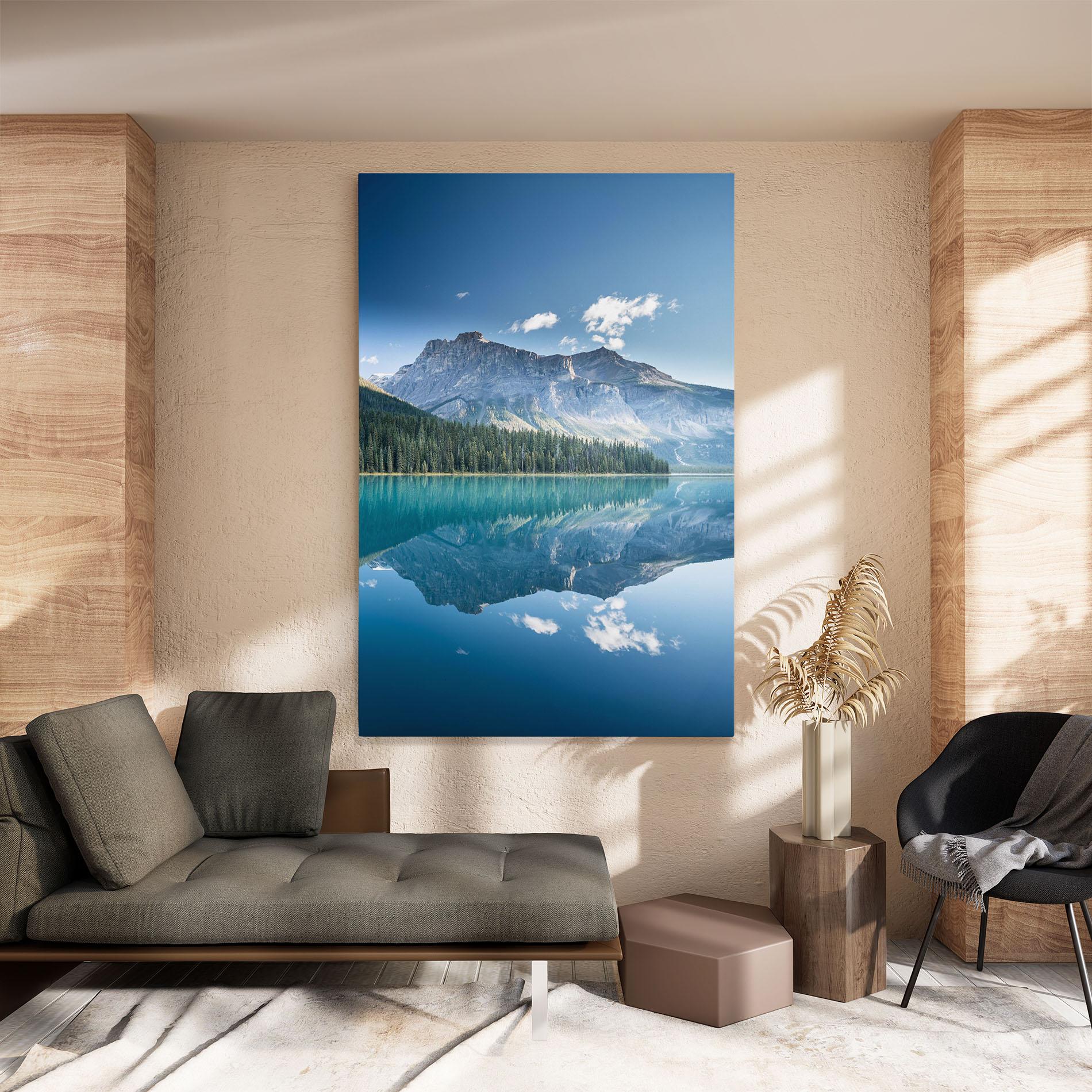 Tablou Canvas Blue Mountain Lake mockup 8